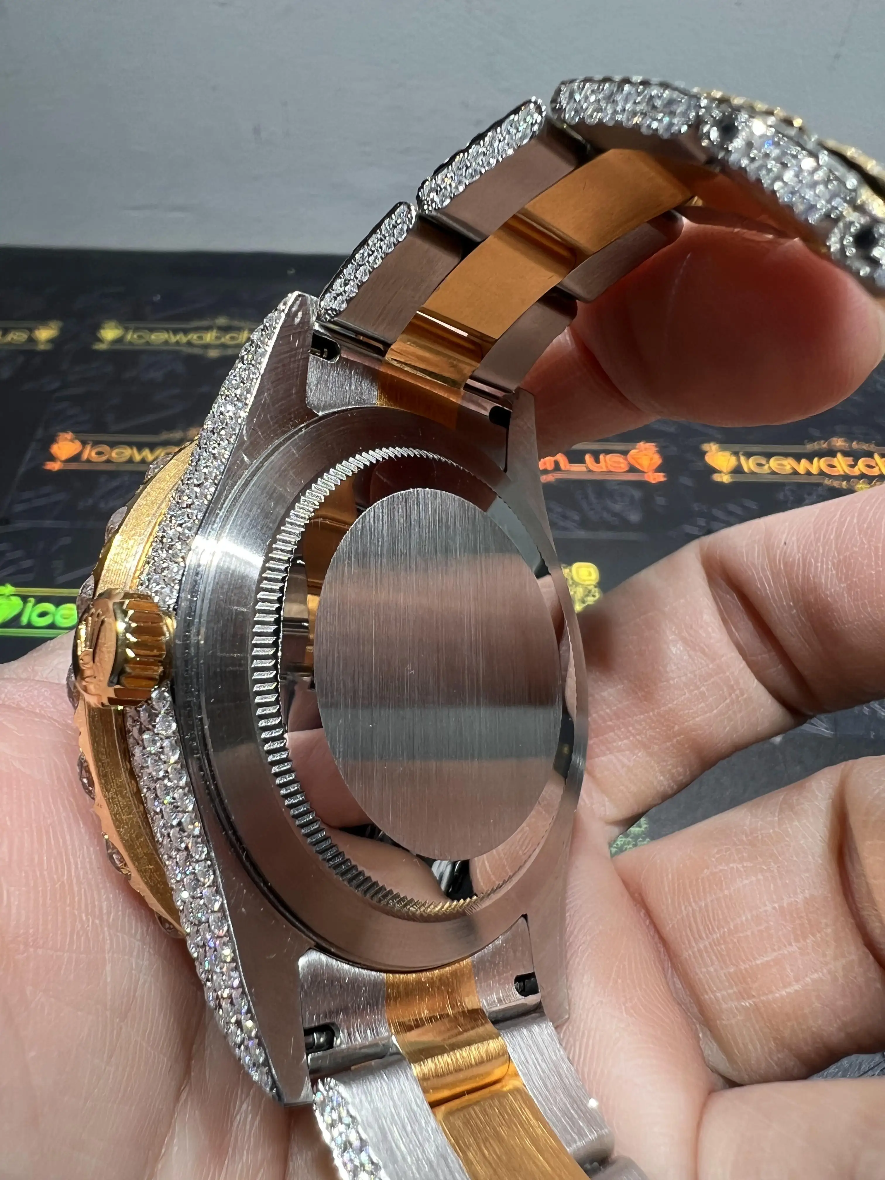 Sky-Dweller 42mm Icedout Watch with Baguette Band D1552519234 — view 7