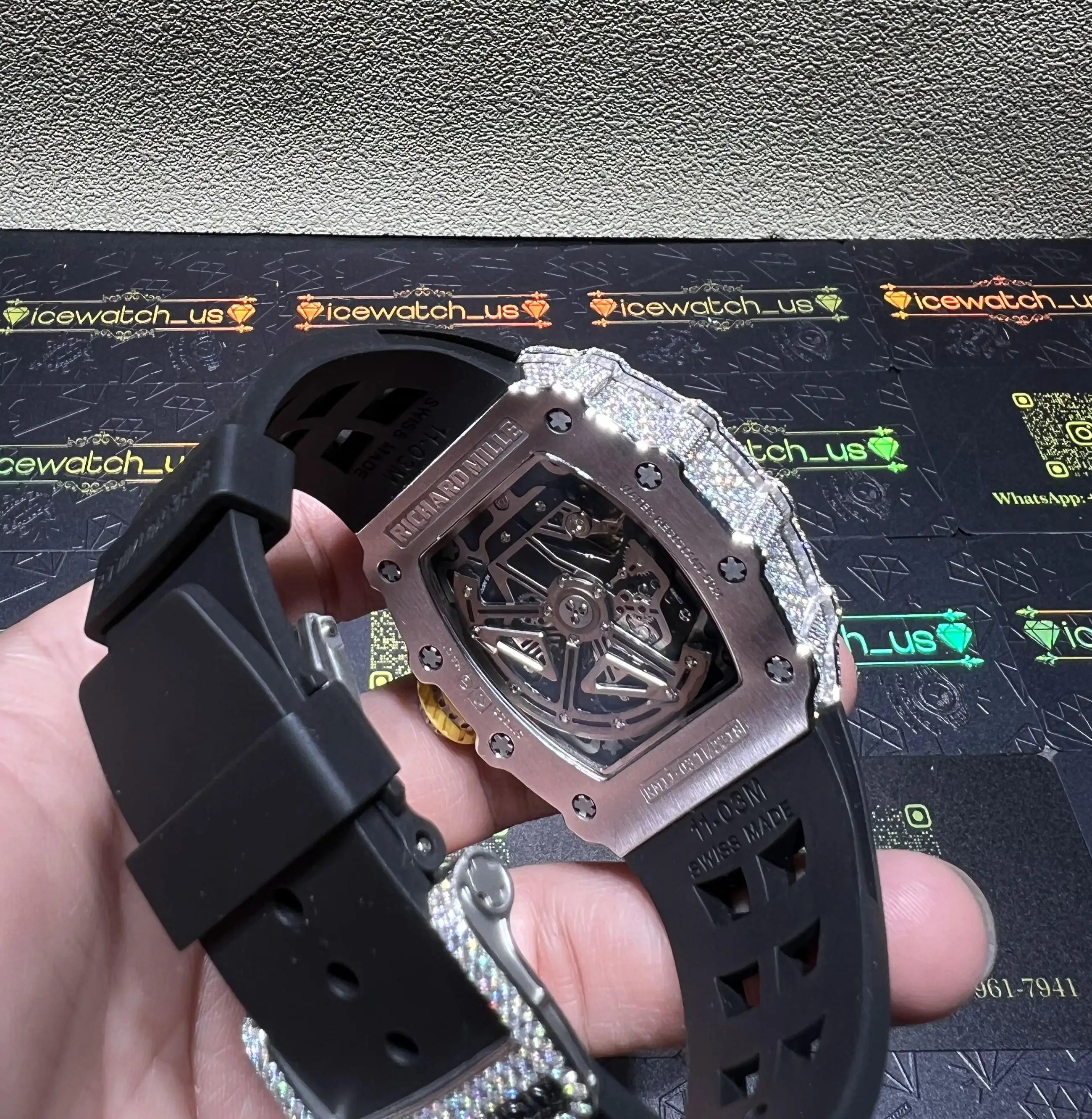 RM 011-03 Icedout Skeleton Dial Watch D877519246 — view 9