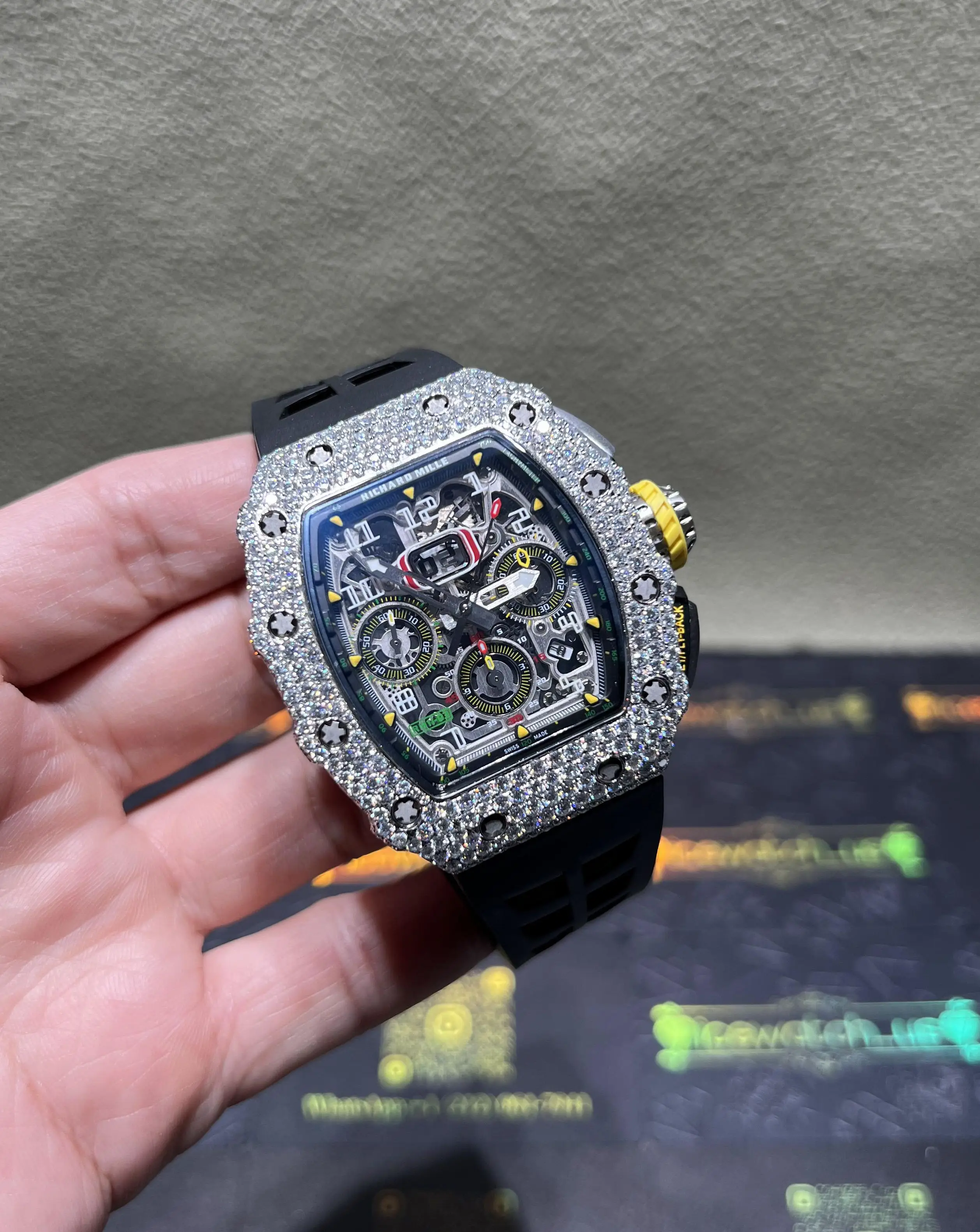 RM 011-03 Icedout Skeleton Dial Watch D877519246 — view 2
