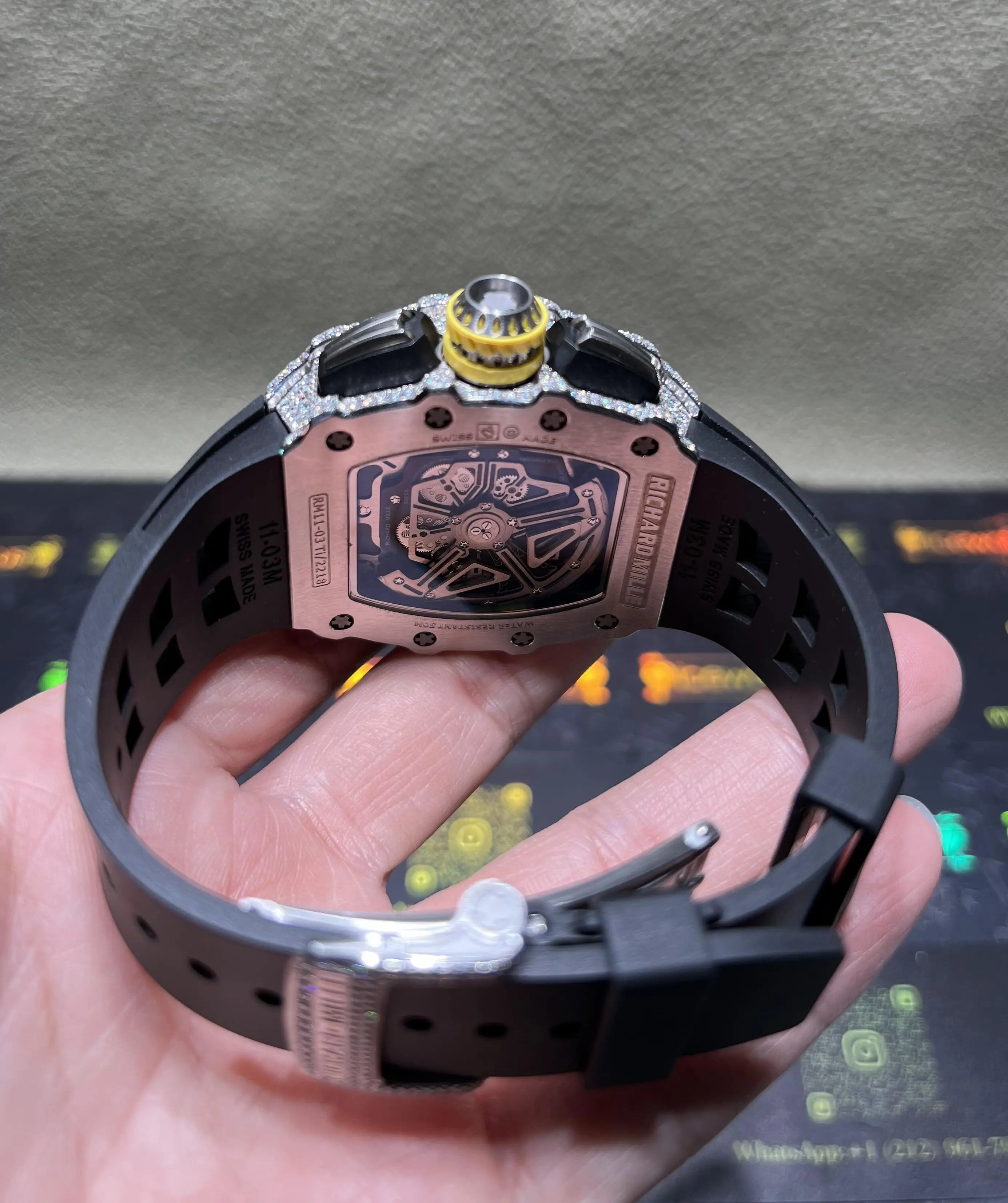 RM 011-03 Icedout Skeleton Dial Watch D877519246 — view 8