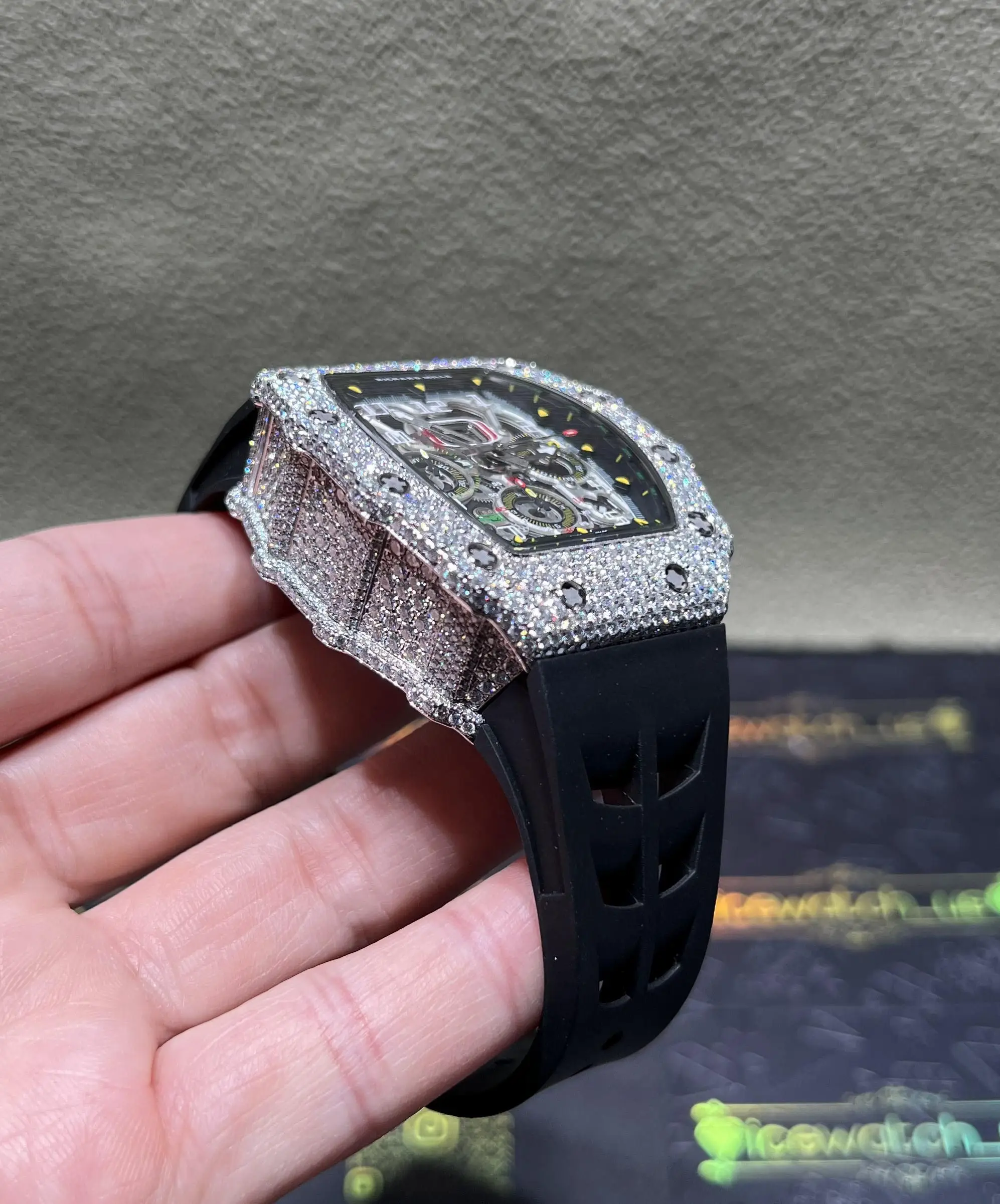 RM 011-03 Icedout Skeleton Dial Watch D877519246 — view 3