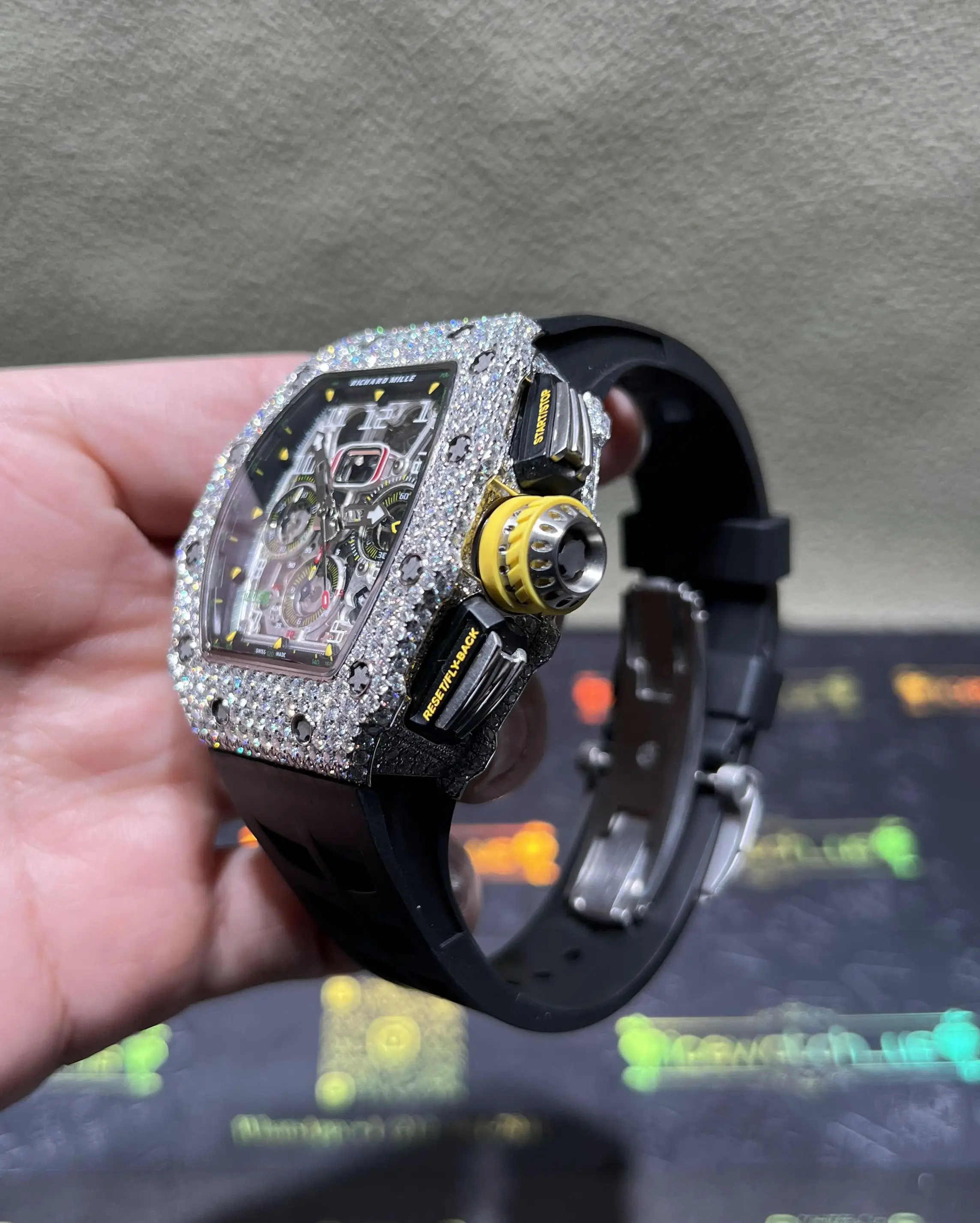 RM 011-03 Icedout Skeleton Dial Watch D877519246 — view 4