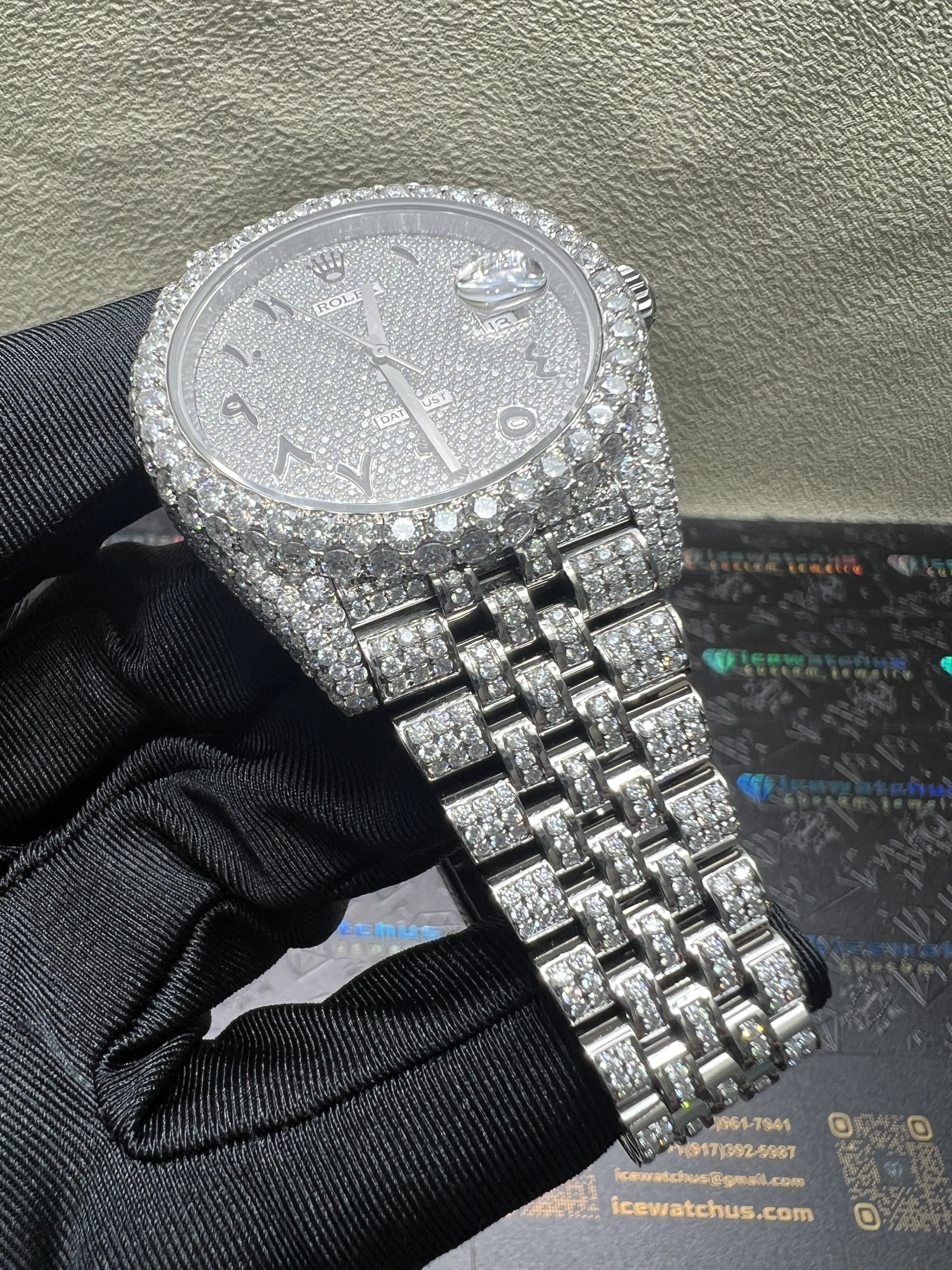 Datejust 41mm Icedout Watch with Arabic Dial D1147519251 — view 3