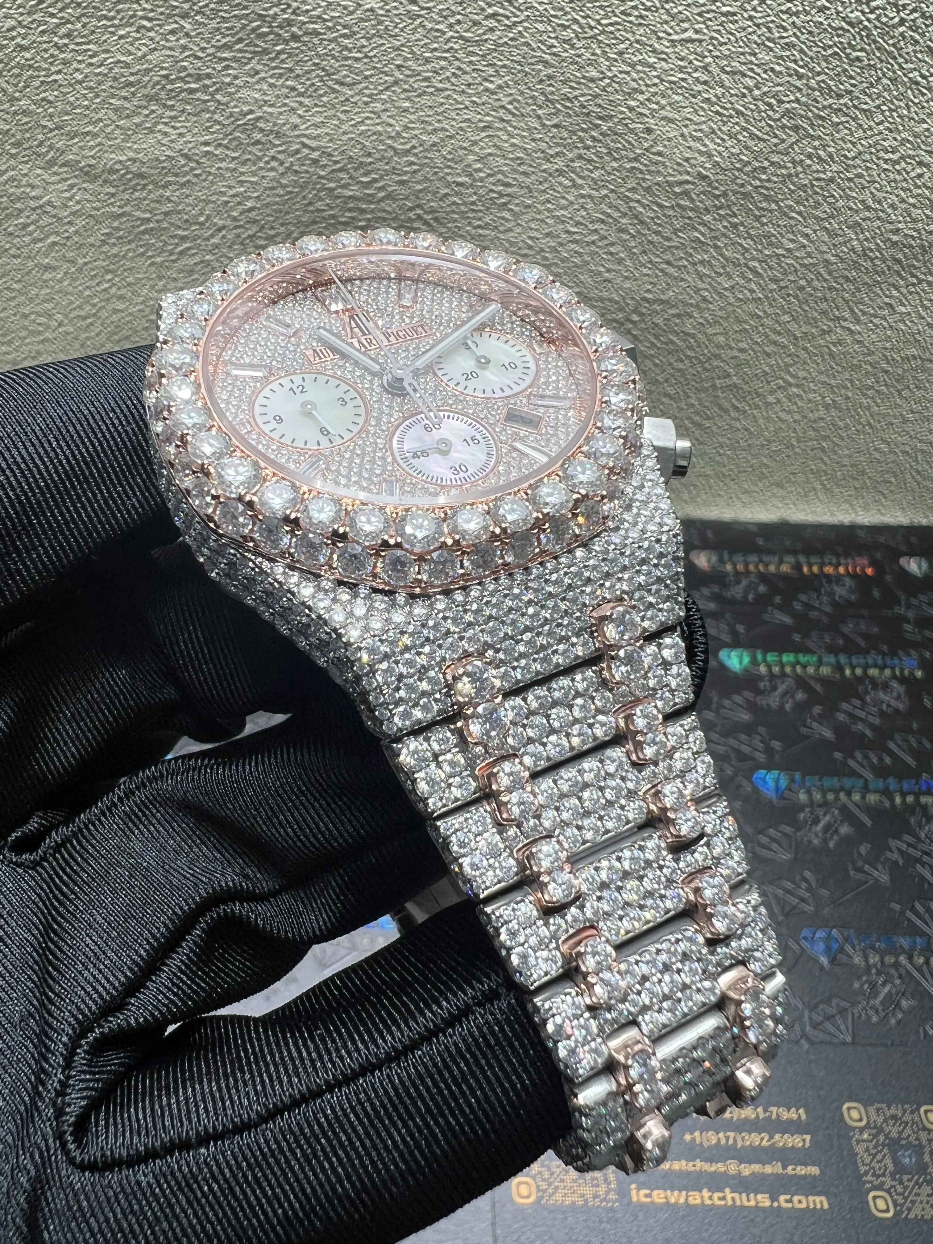 Royal Oak Chronograph Icedout Watch (41mm) D1147519257 — view 3