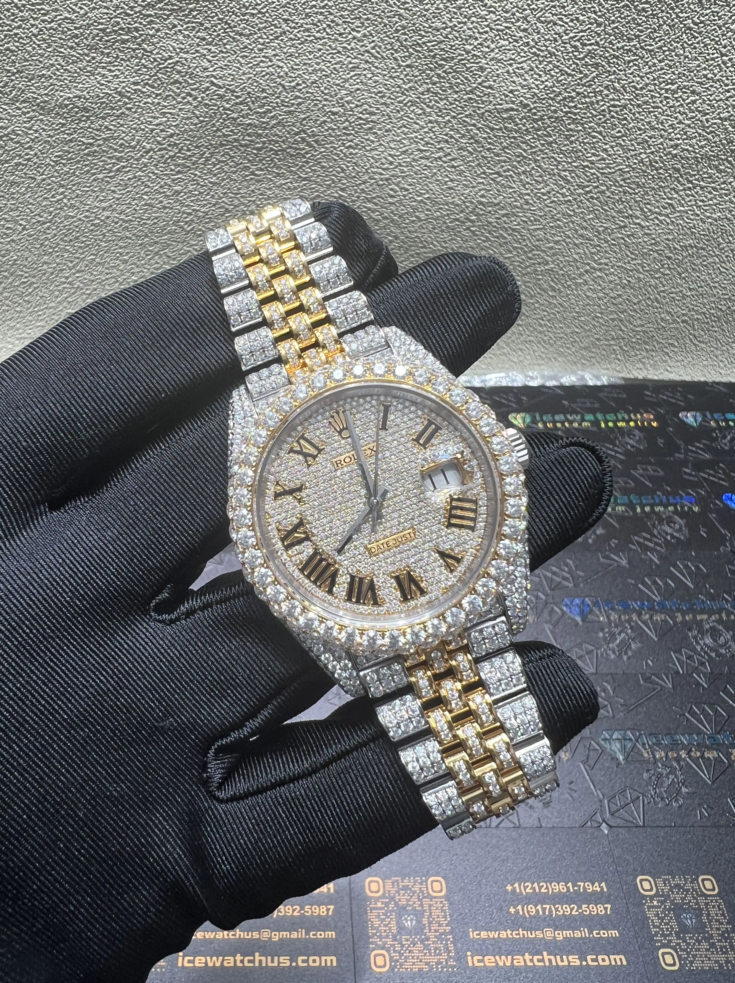 Datejust 41mm Icedout Watch with Roman Dial D1147519269 — view 2