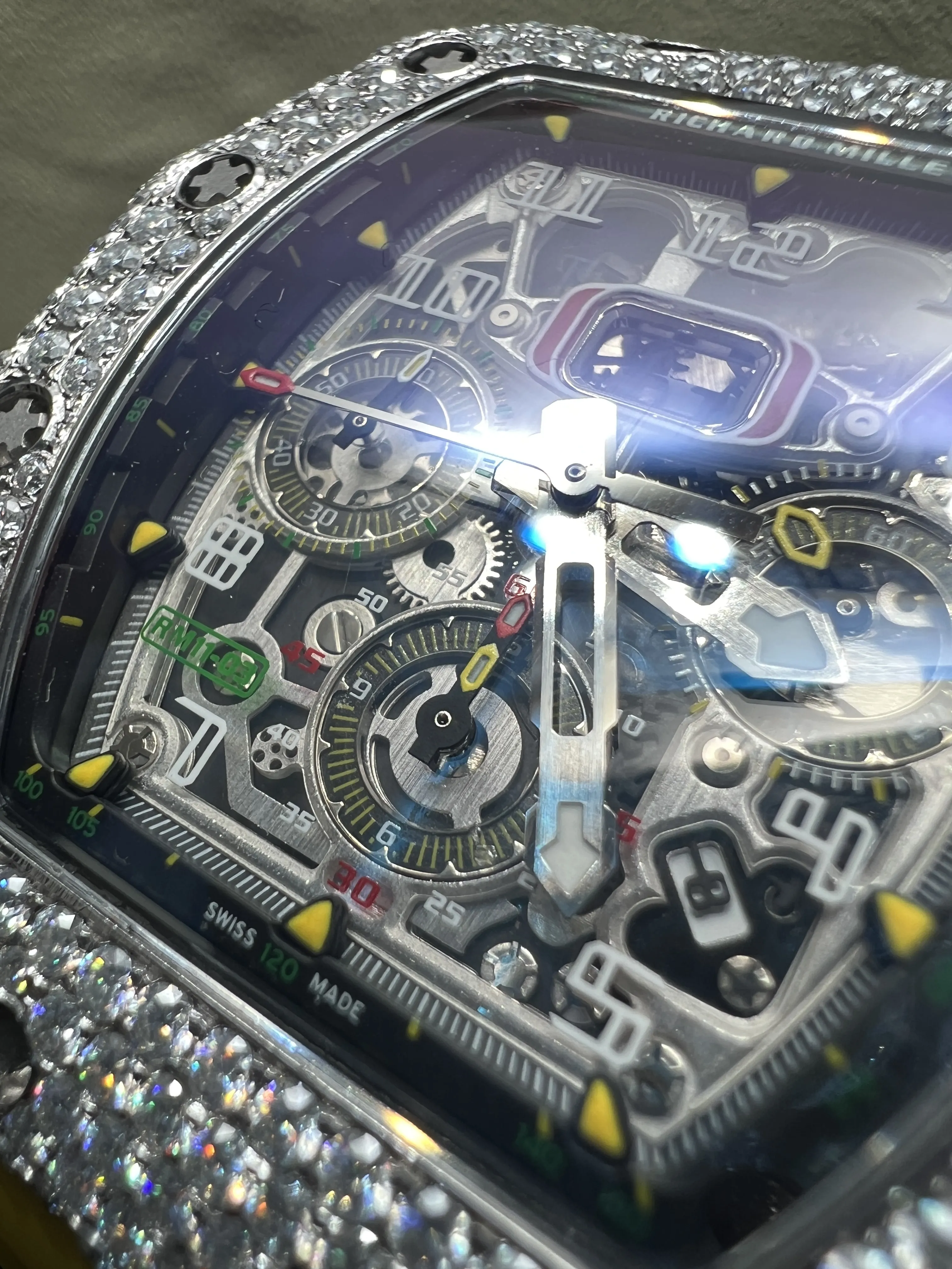 Richard Mille RM011-03 Icedout Chronograph Watch D877519267 — view 11