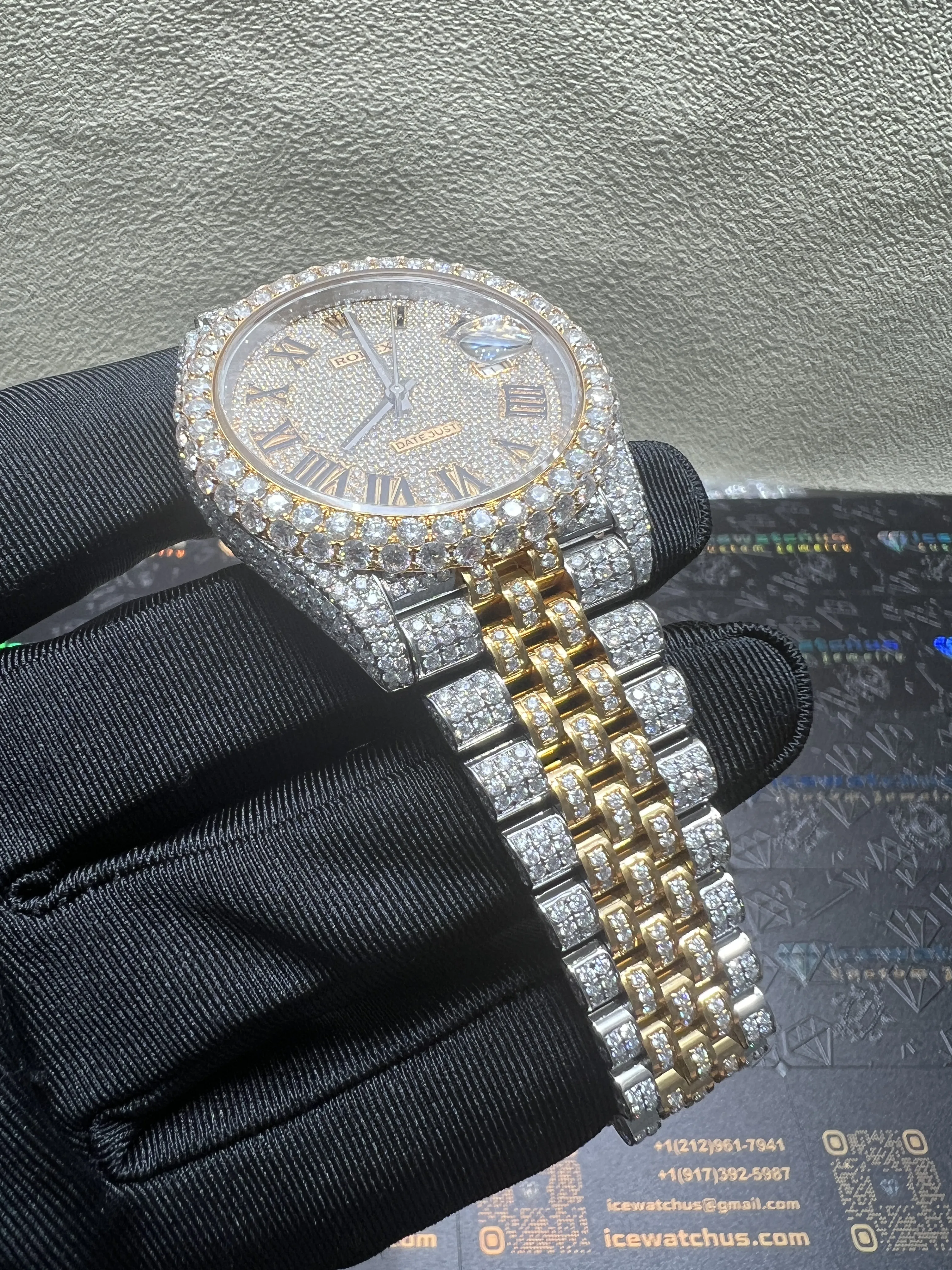Datejust 41mm Icedout Watch with Roman Dial D1147519269 — view 3