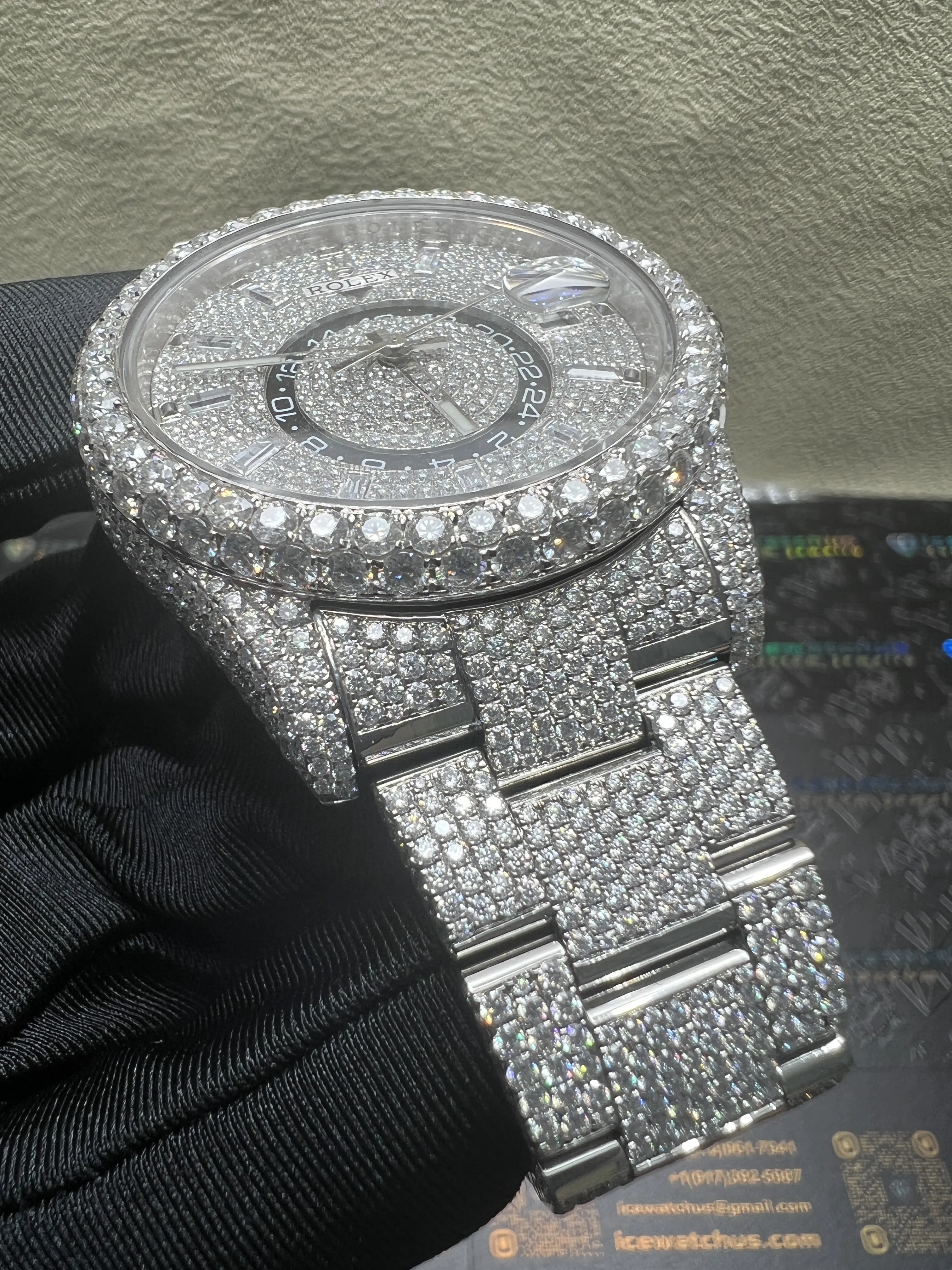 Sky-Dweller 42mm Icedout Watch with Pavé Dial D1215019272 — view 3