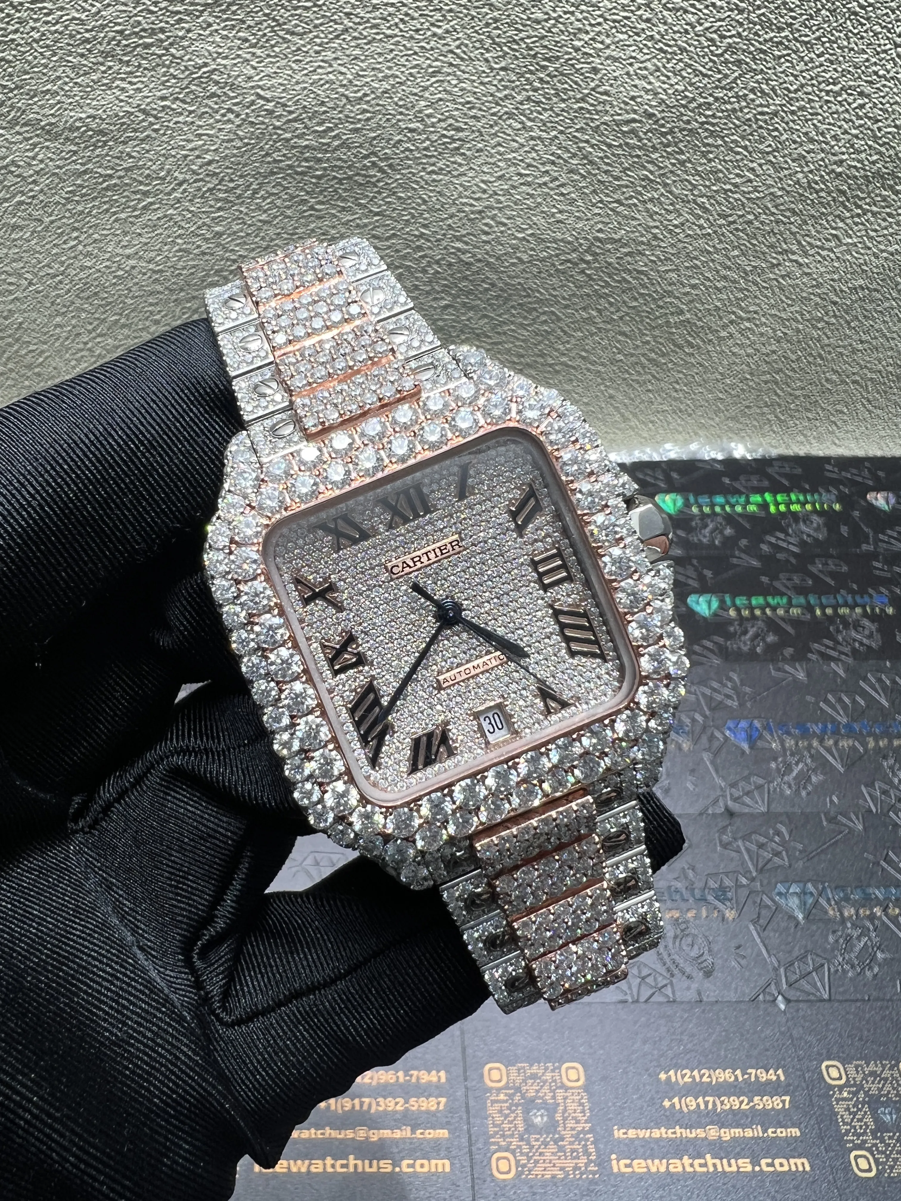 Santos de Cartier Icedout Watch 40mm D1147519285 — view 2