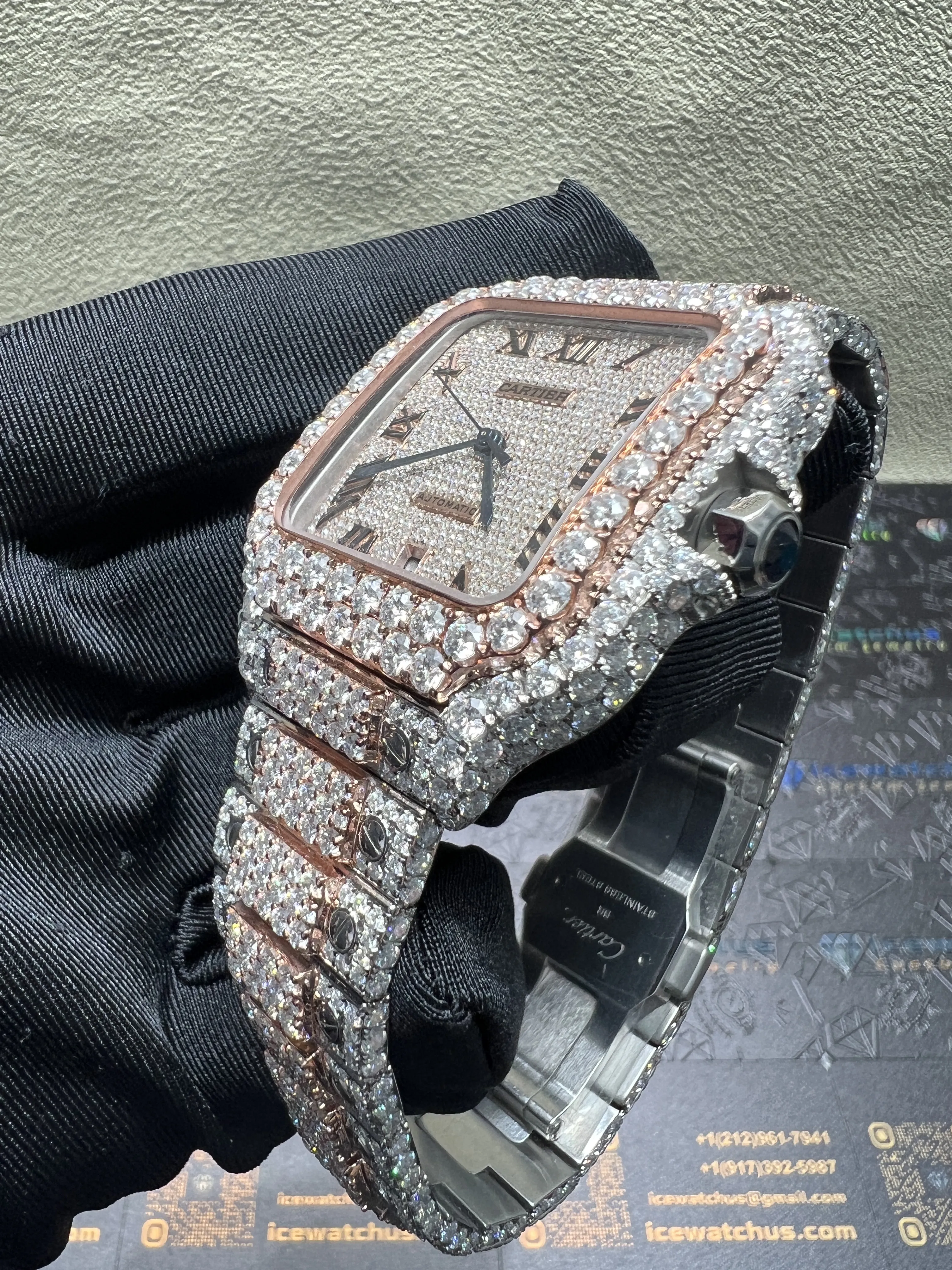 Santos de Cartier Icedout Watch 40mm D1147519285 — view 6