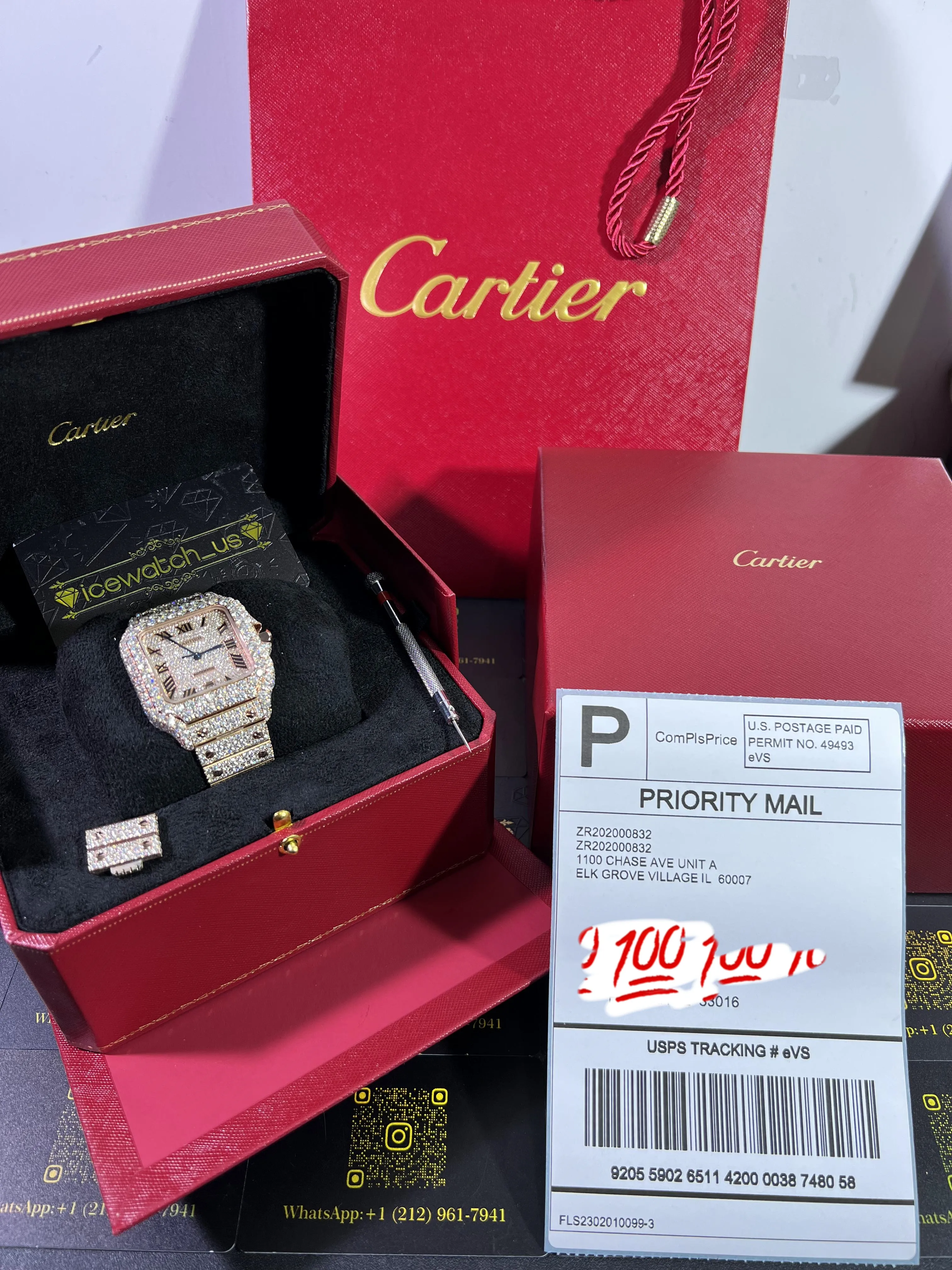 Santos de Cartier Icedout Pavé Watch