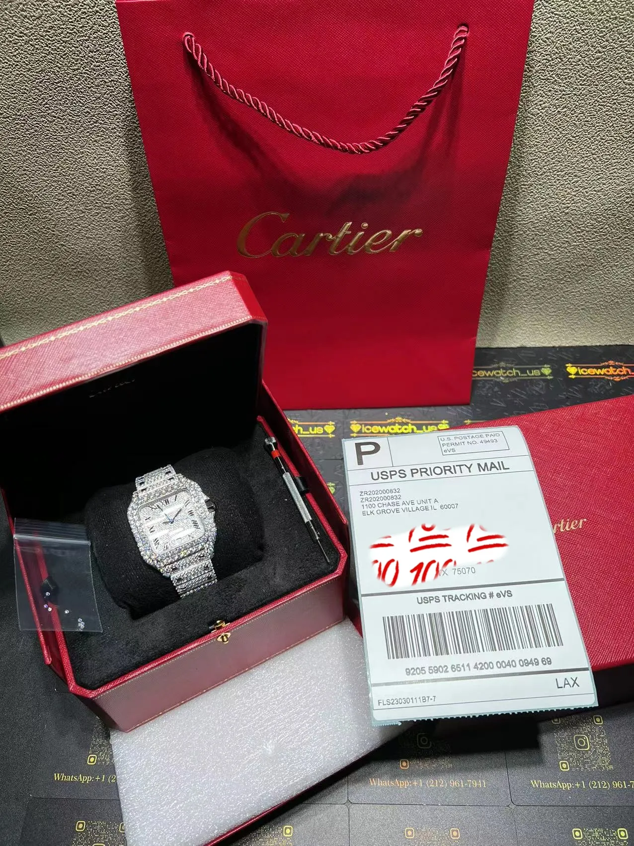 Santos de Cartier Icedout Pavé Watch