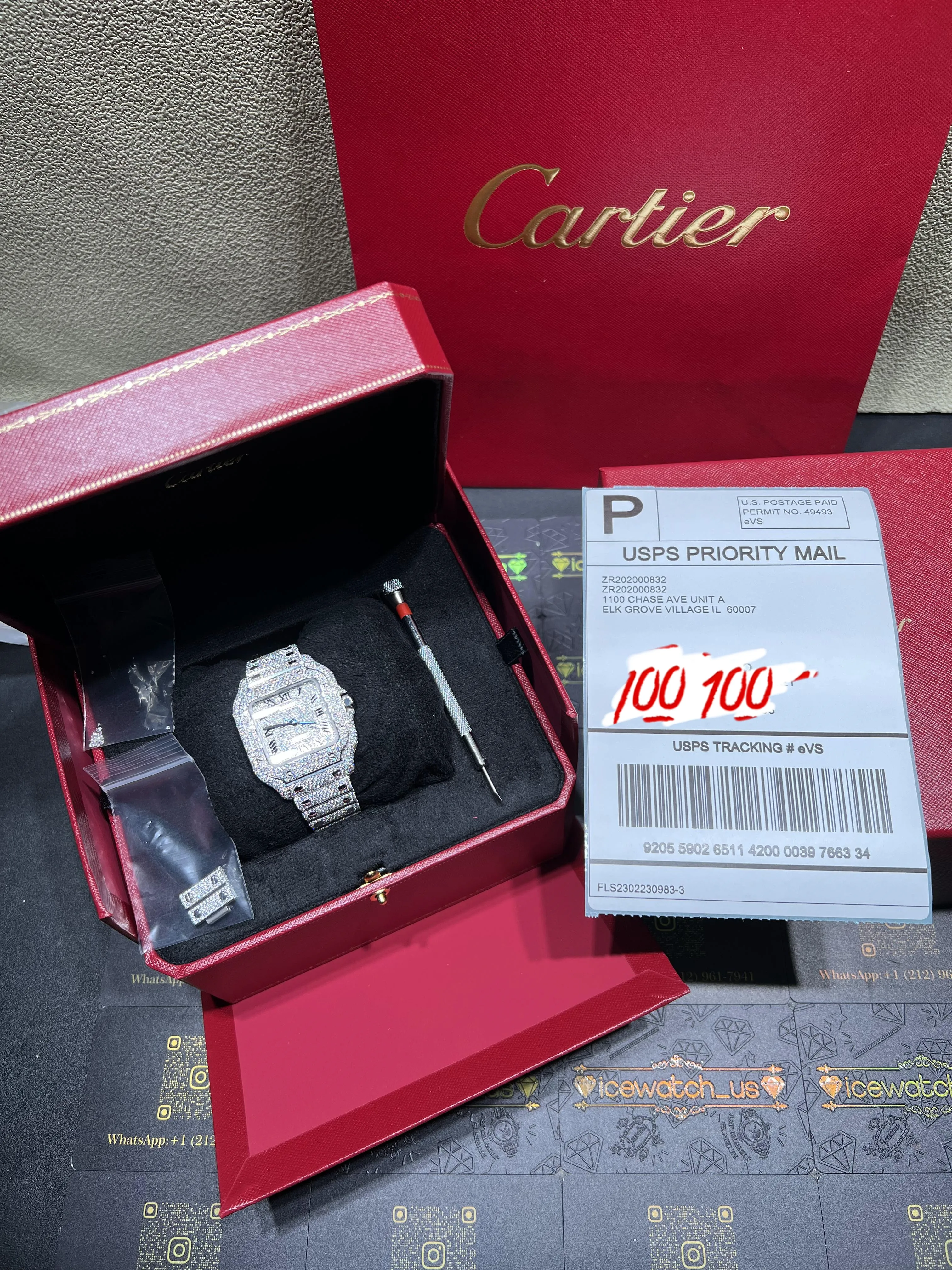 Santos de Cartier Icedout Pavé Watch