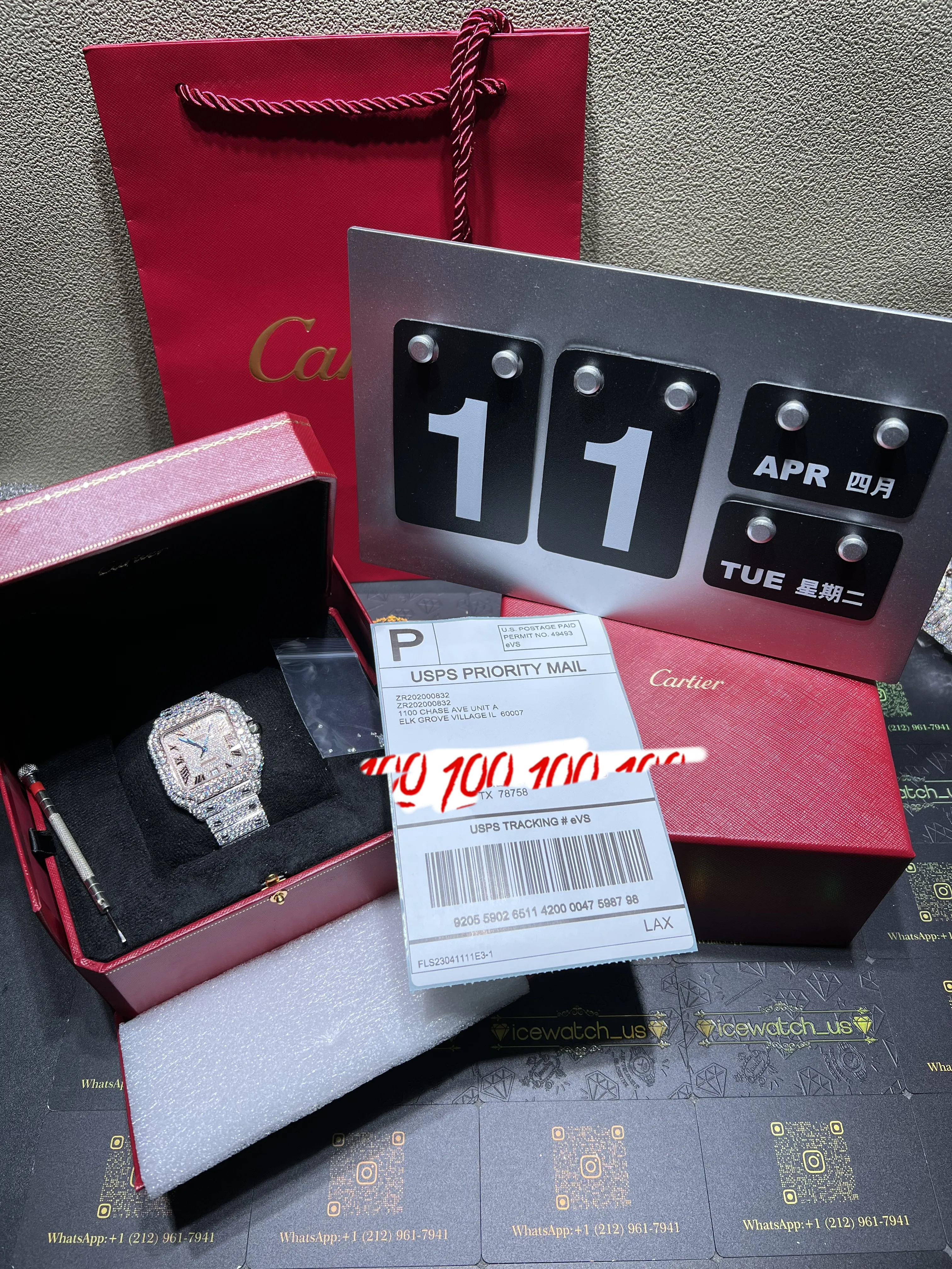 Santos de Cartier Icedout Pavé Watch