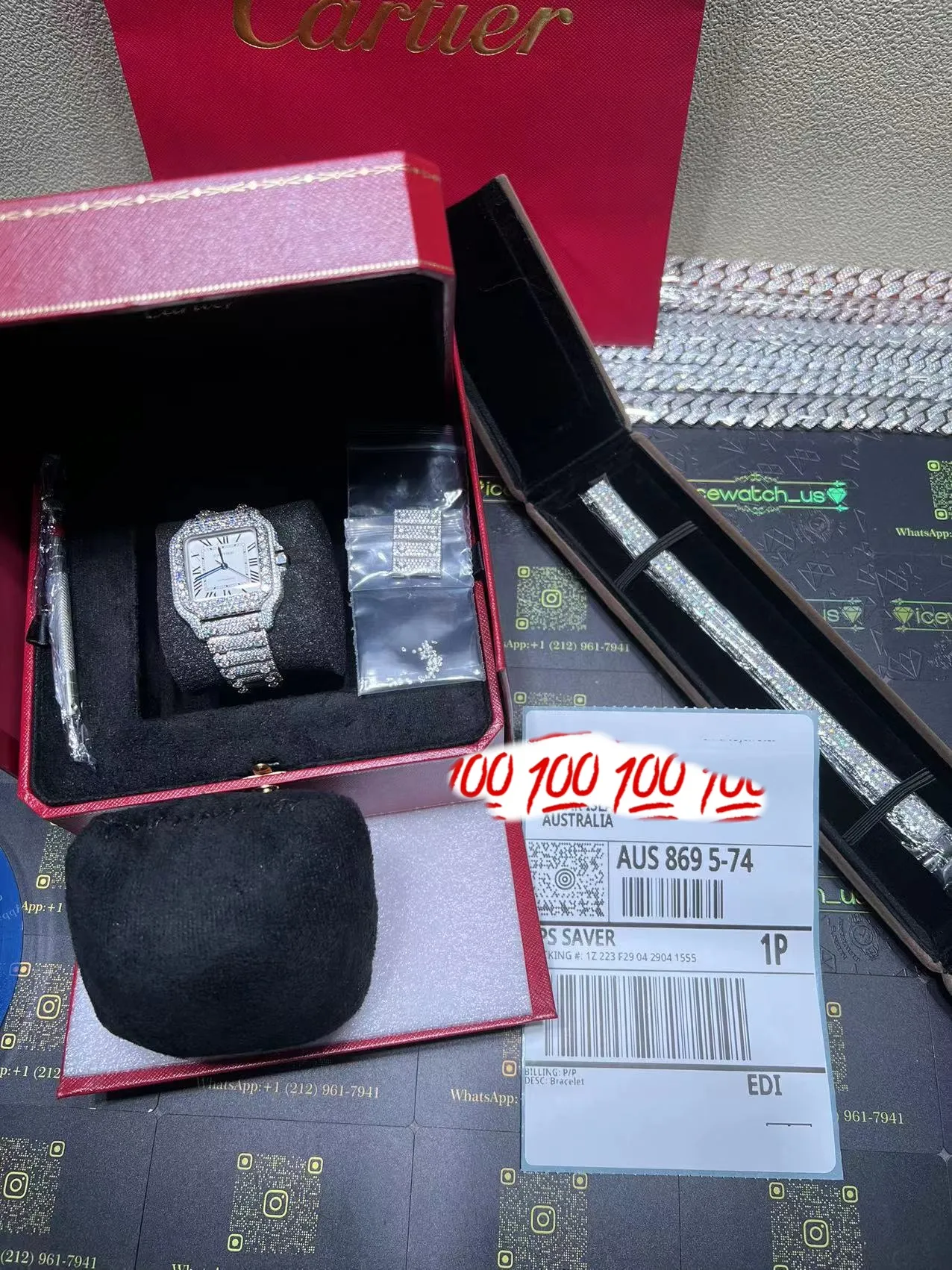 Santos de Cartier Icedout Pavé Watch