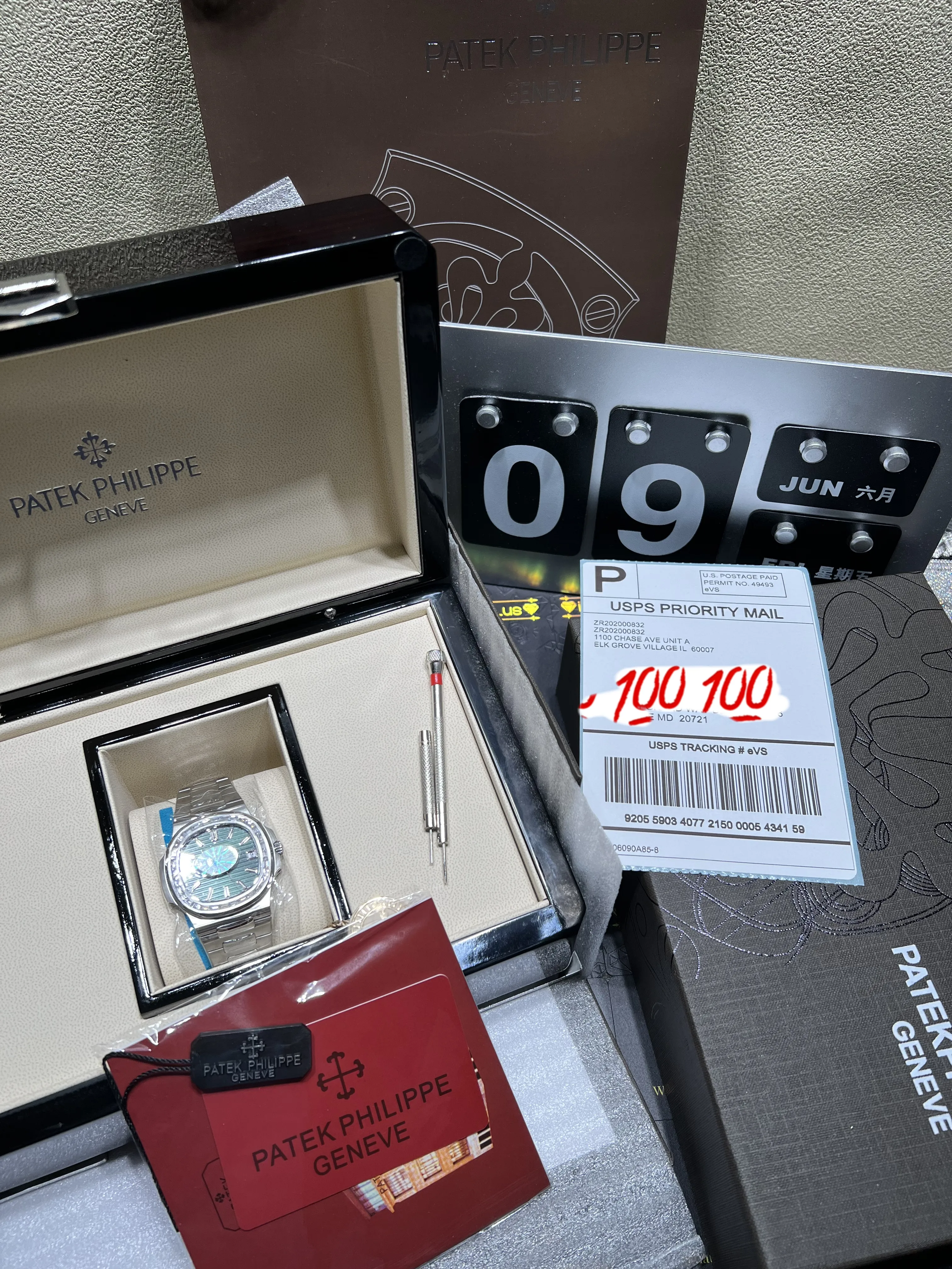 Nautilus Icedout Watch with Baguette Bezel