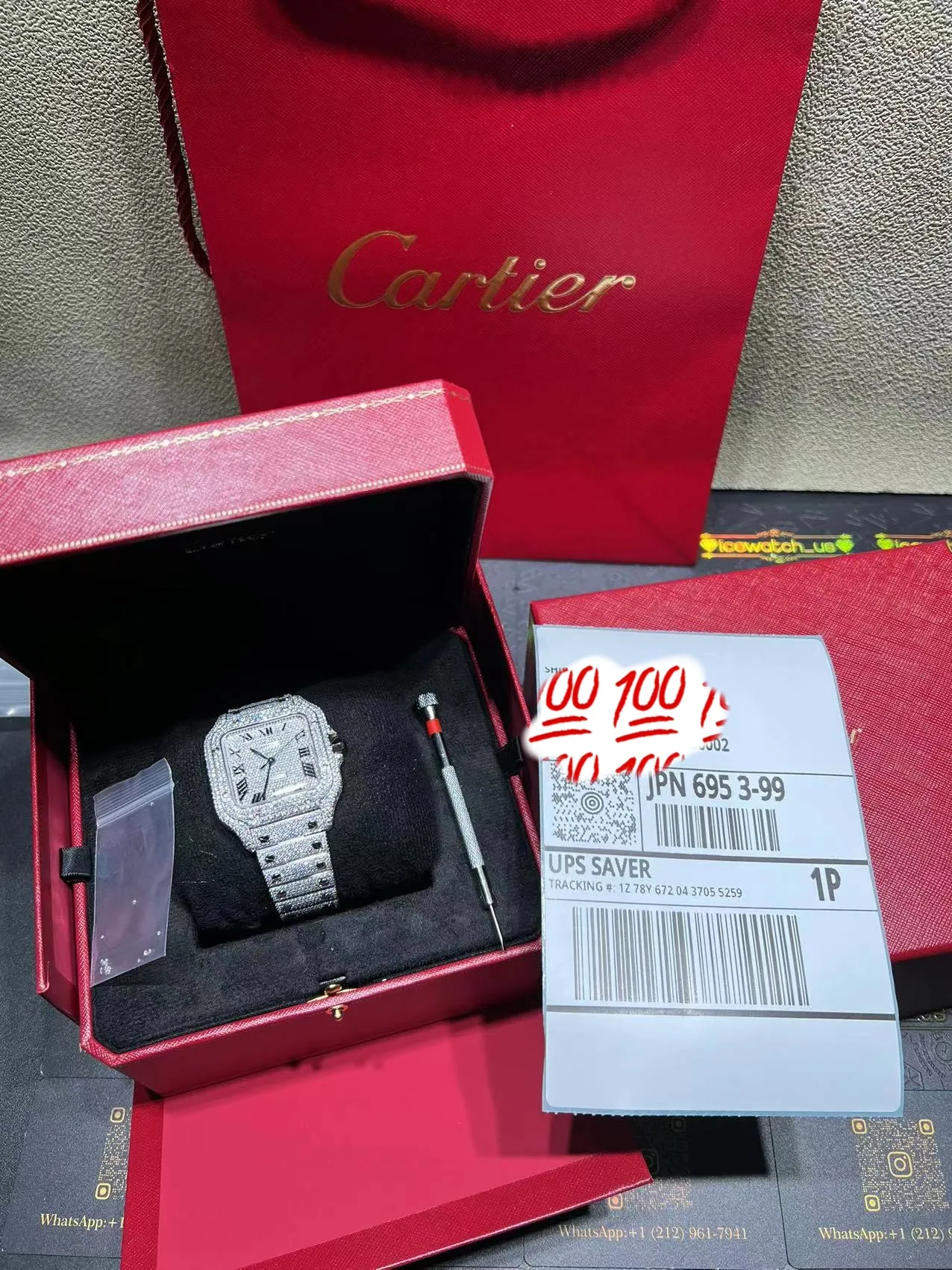 Santos de Cartier Icedout Pavé Watch