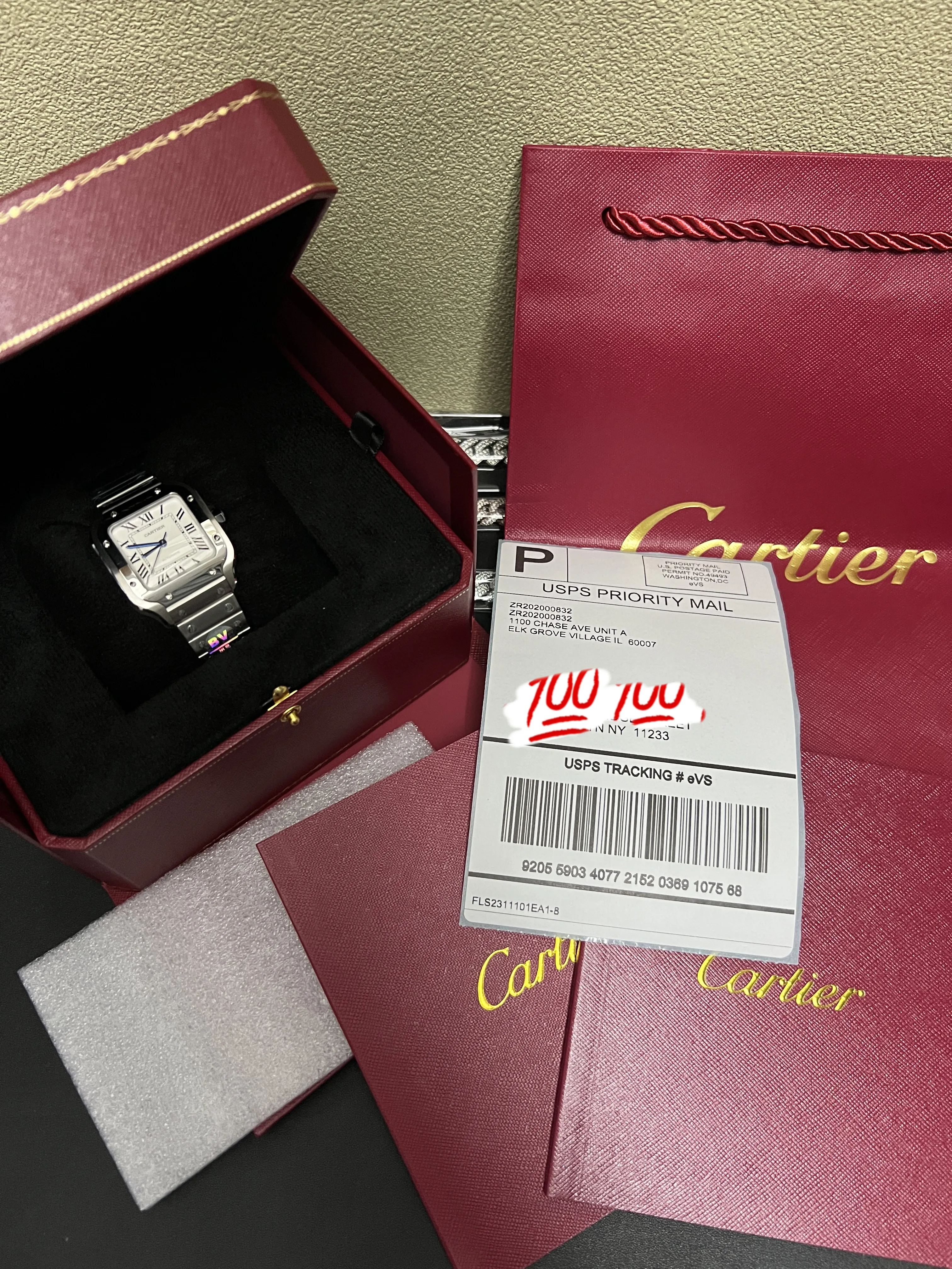 Santos de Cartier Stainless Steel Watch