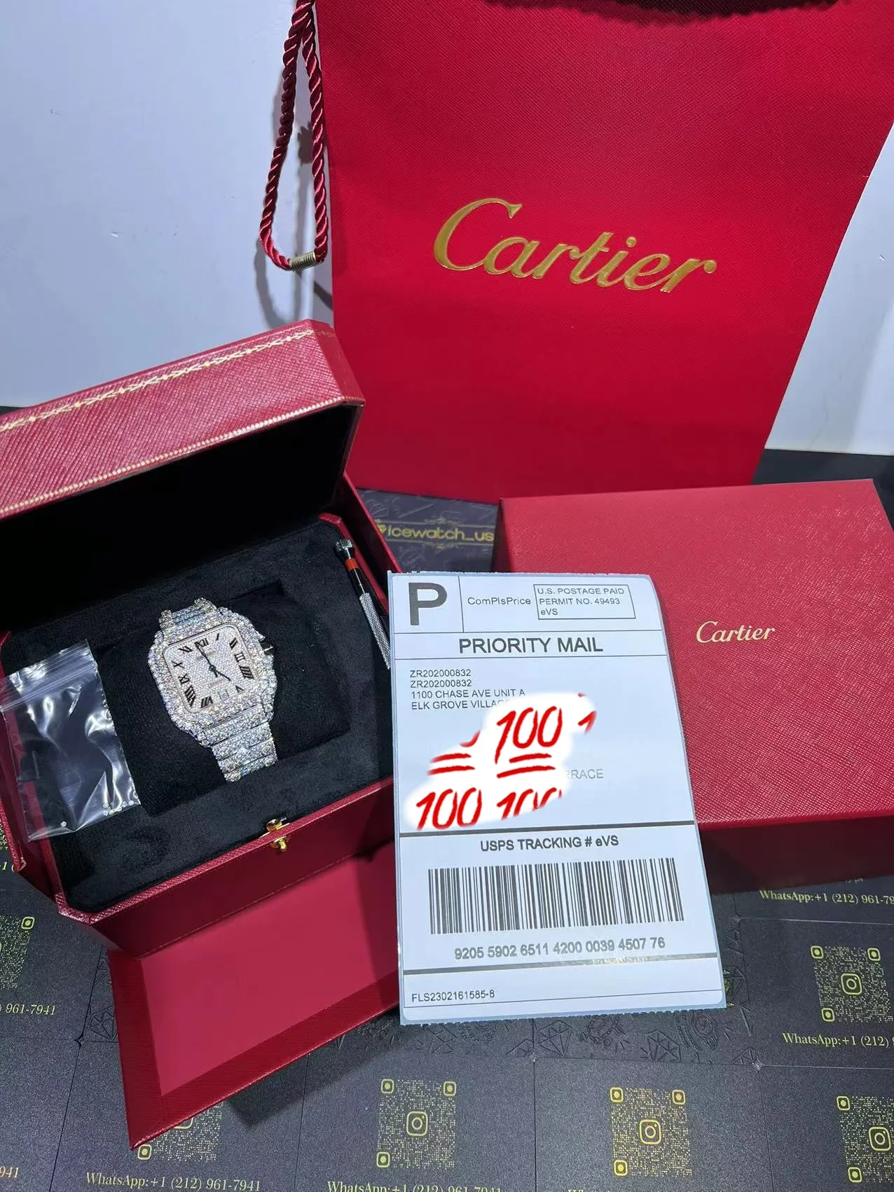 Santos de Cartier Icedout Pavé Watch