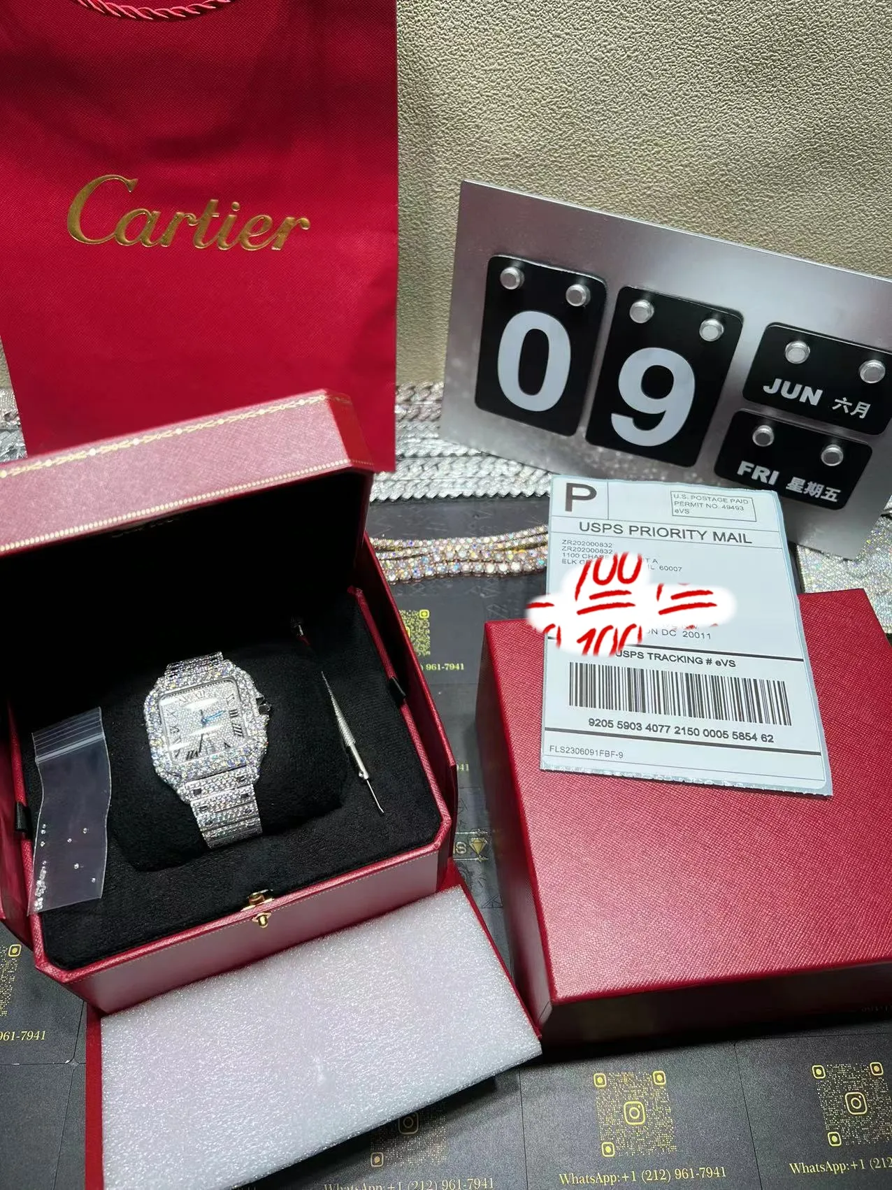 Santos de Cartier Icedout Pavé Watch