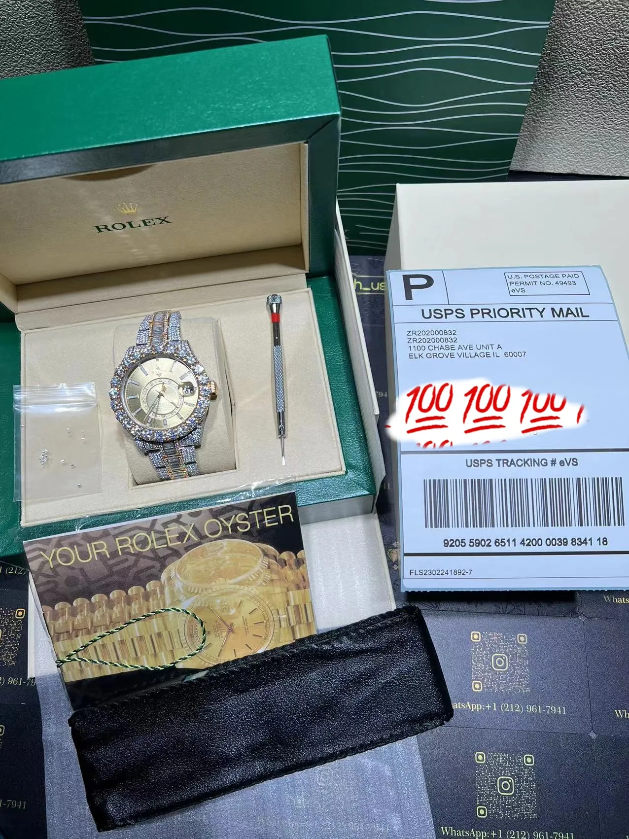 Sky-Dweller Icedout Two-Tone Watch