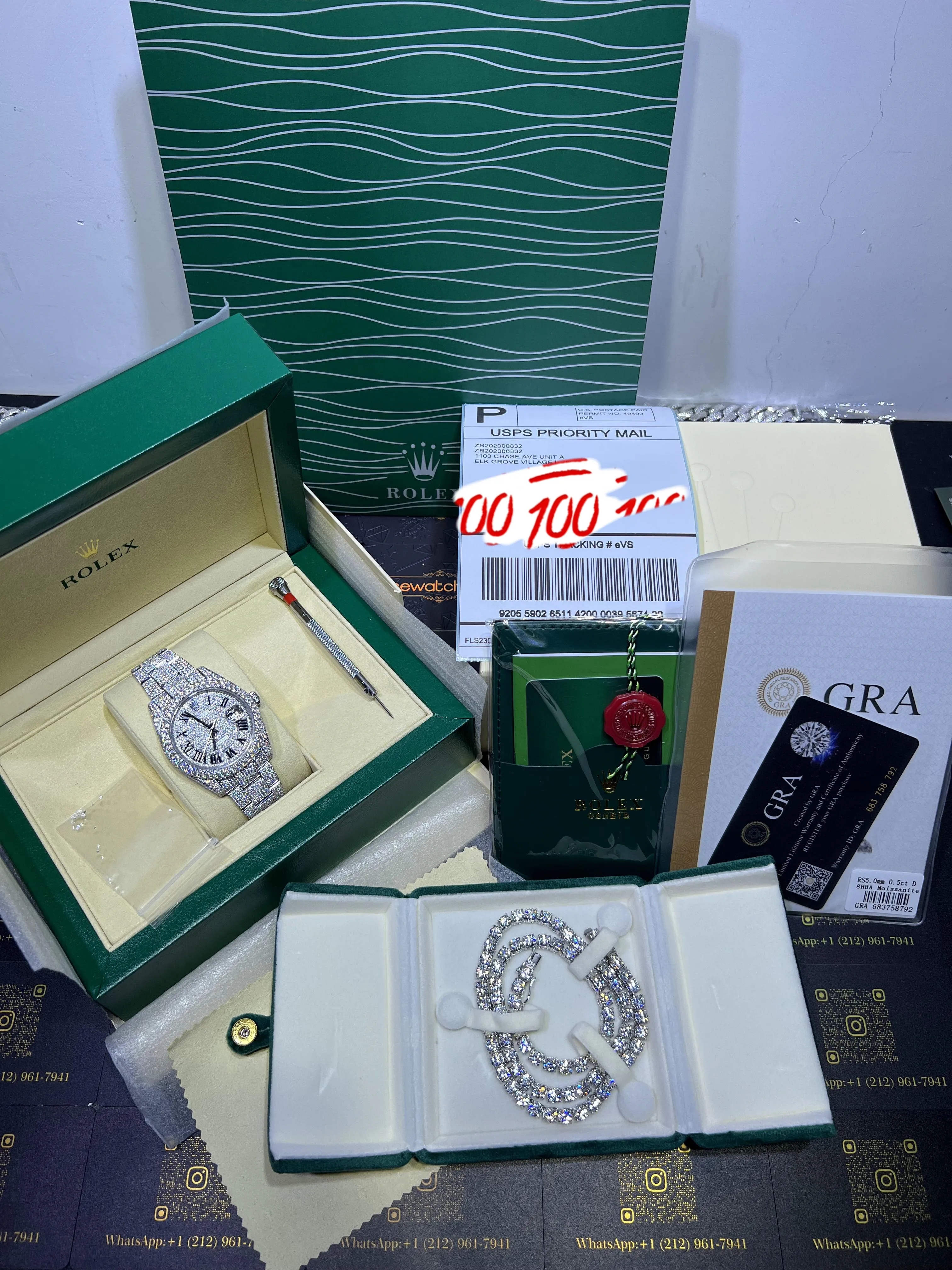 Full Pavé Diamond Icedout Watch