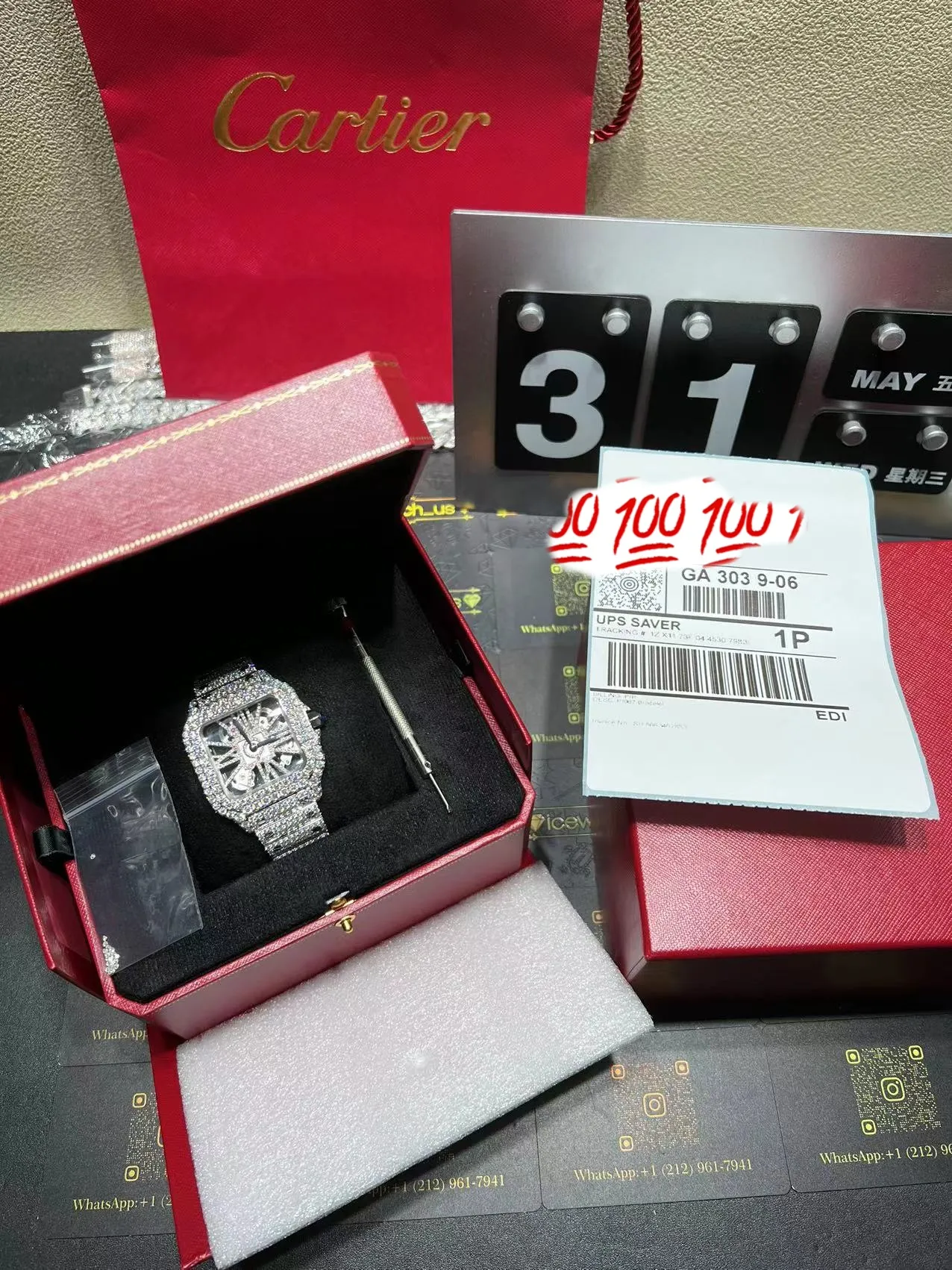 Santos de Cartier Icedout Pavé Watch