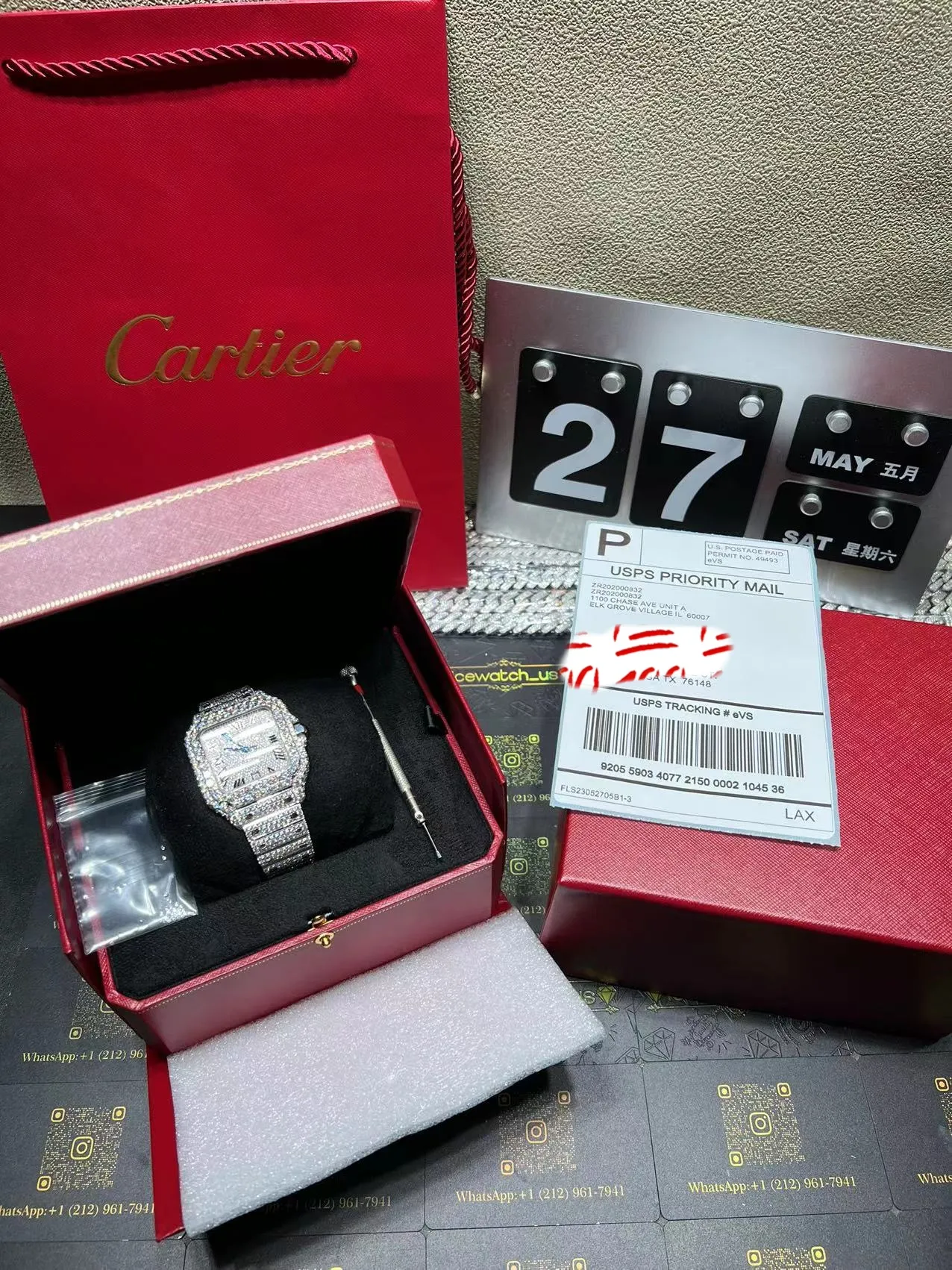 Santos de Cartier Icedout Pavé Watch