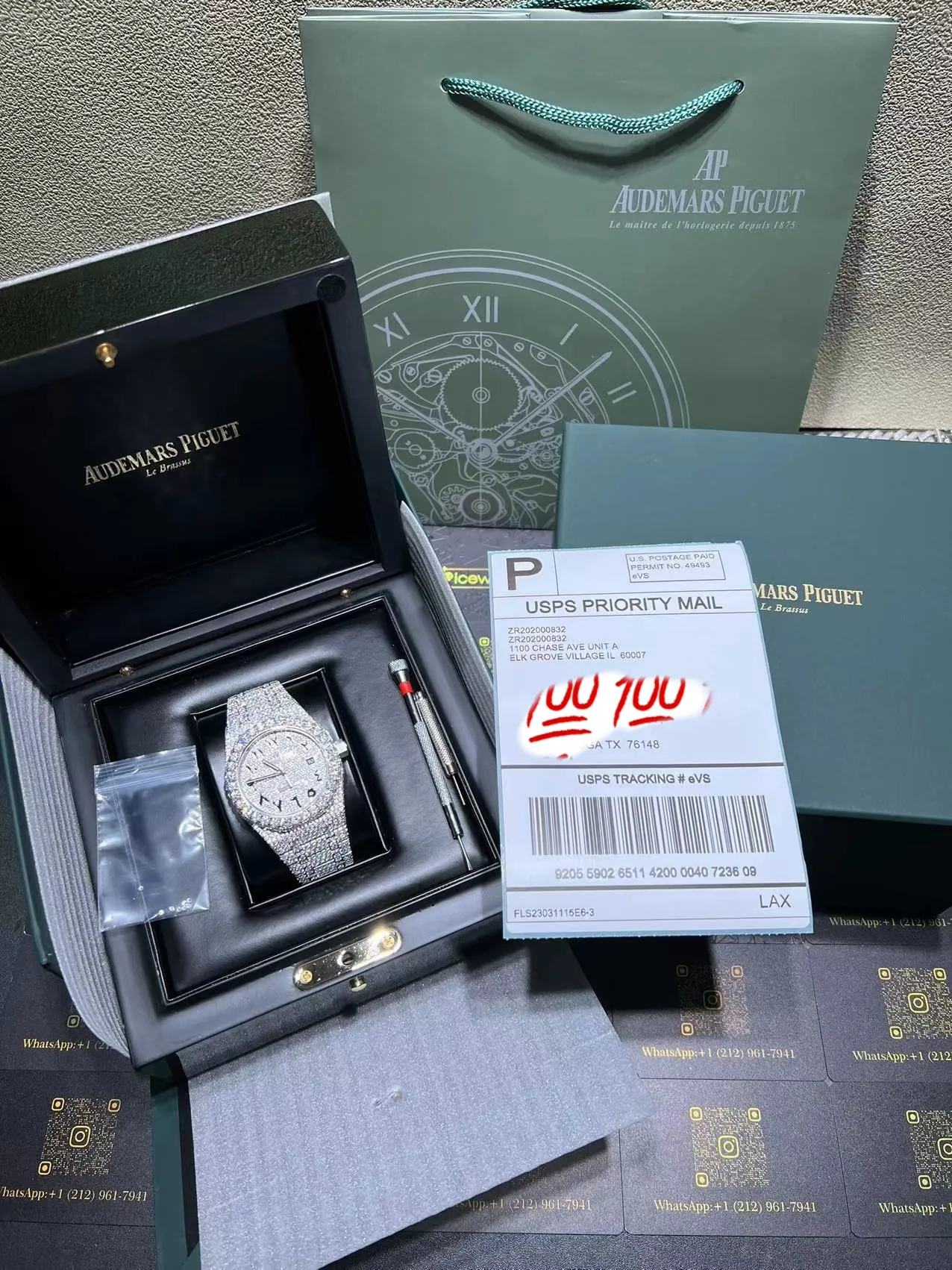 Royal Oak Icedout Watch with Arabic Dial