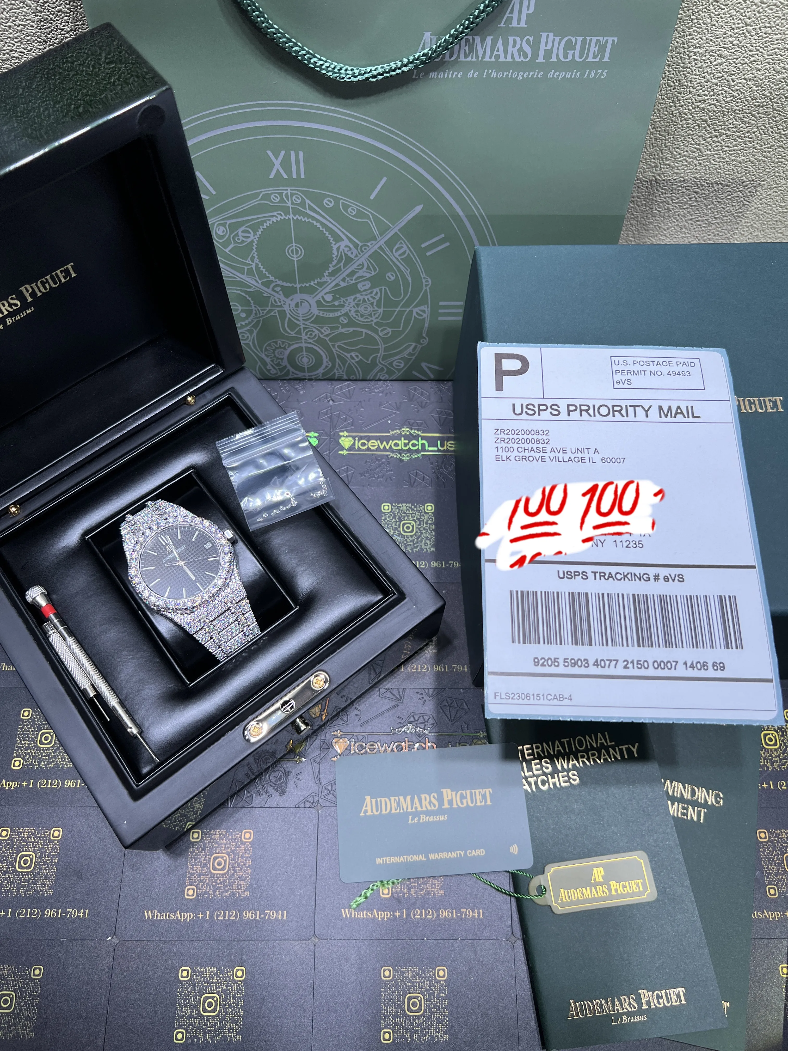 Royal Oak Icedout Watch with Diamond Case