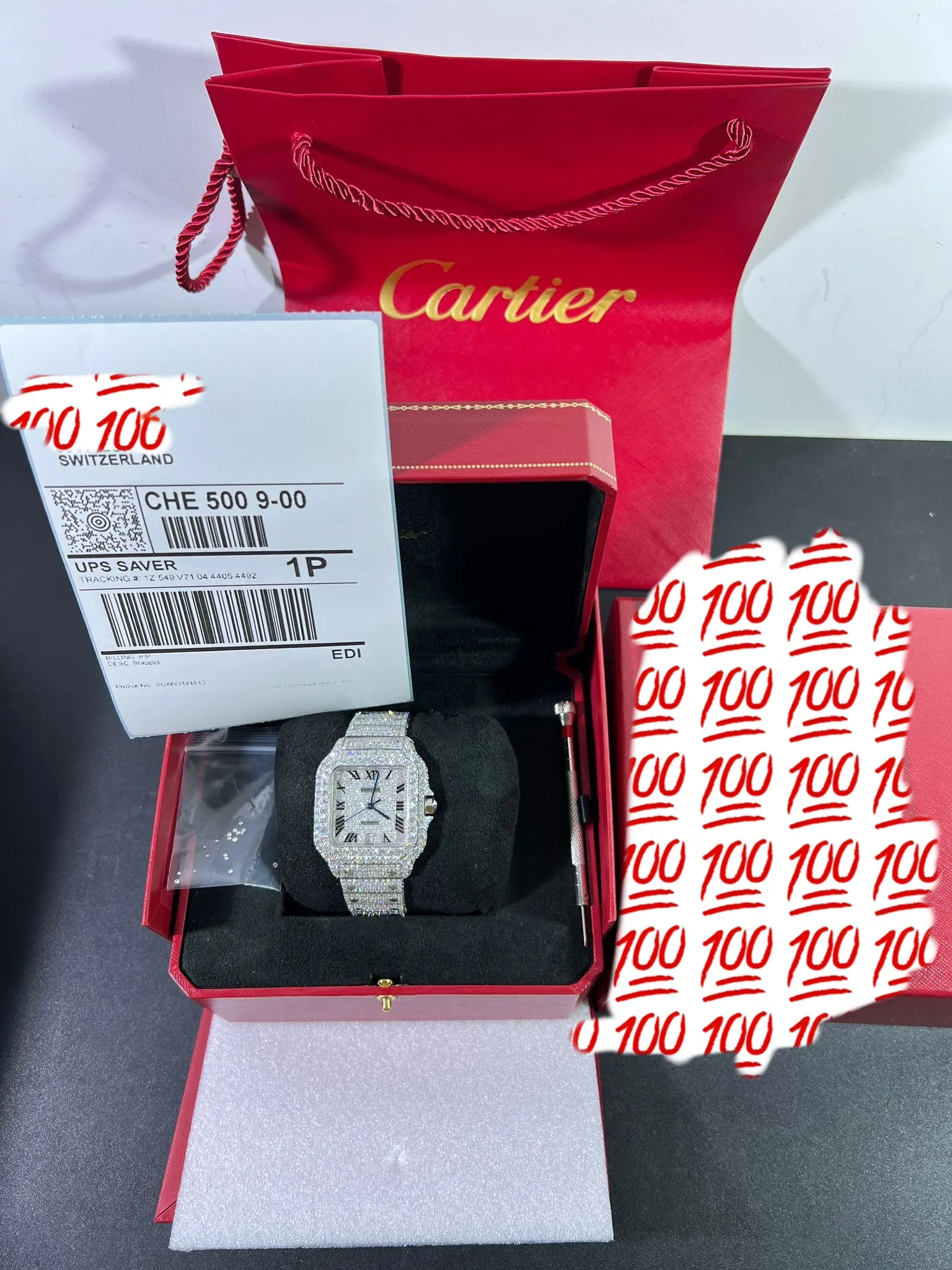 Santos de Cartier Icedout Pavé Watch