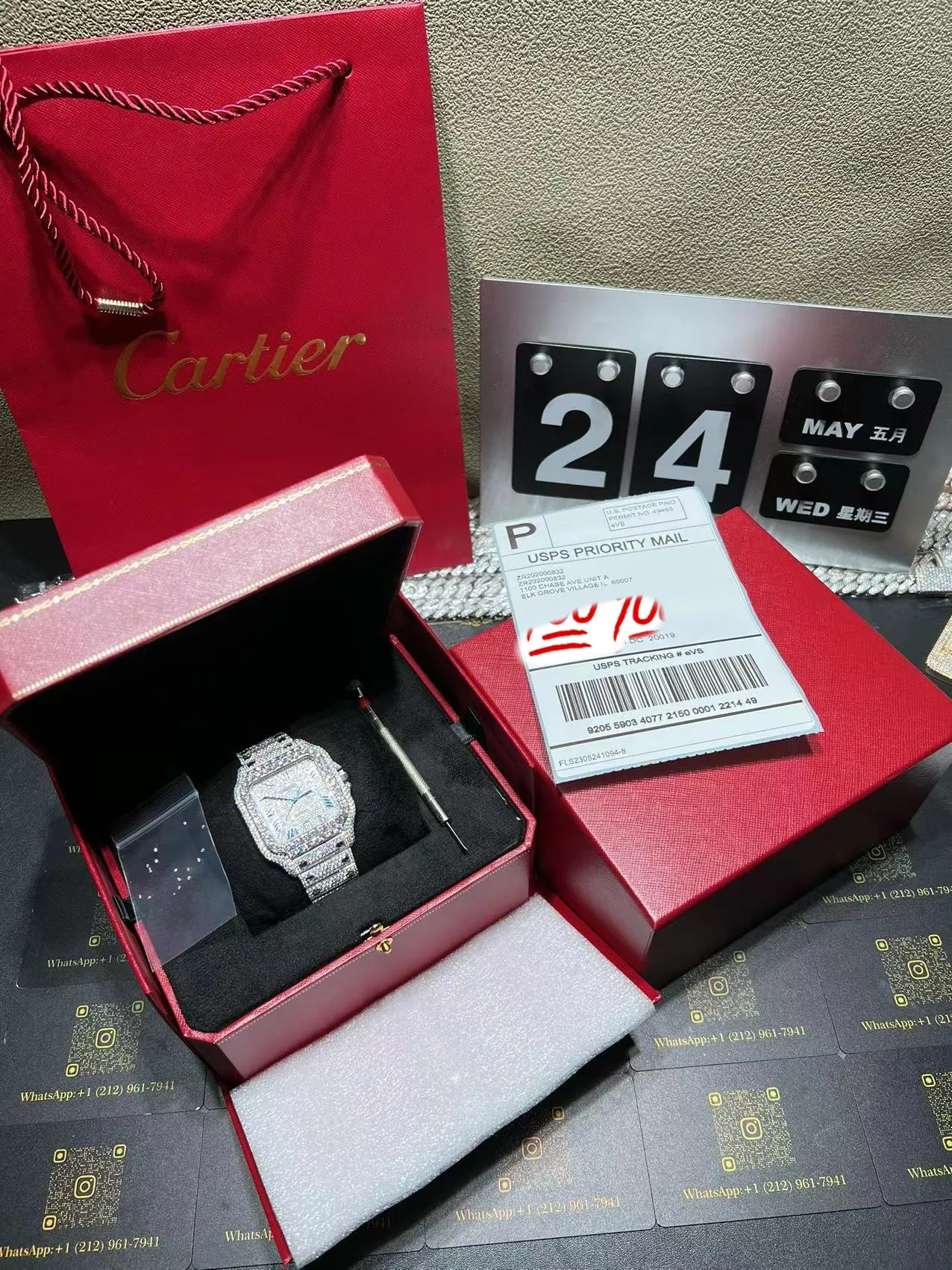 Santos de Cartier Icedout Pavé Watch