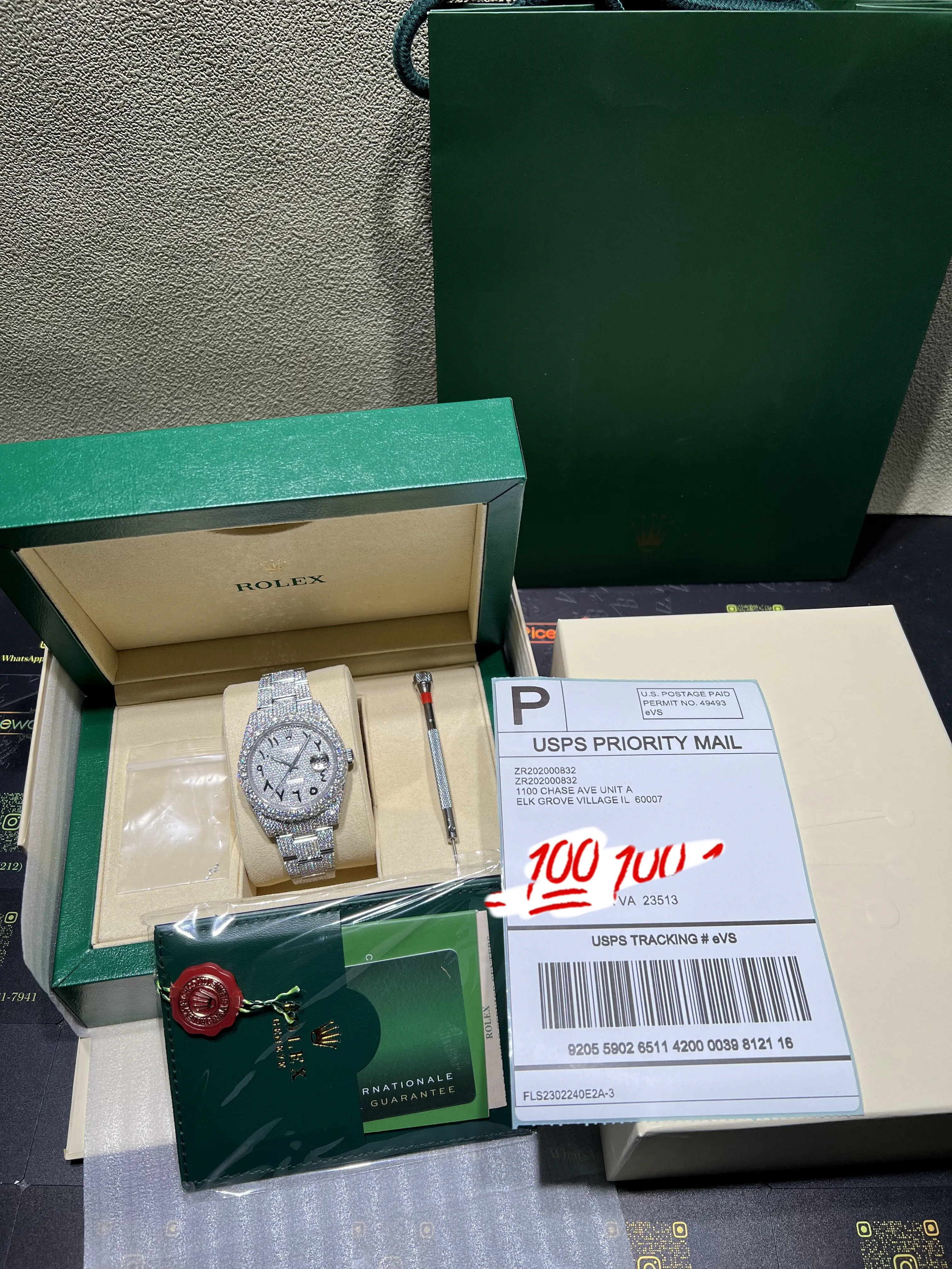 Datejust Pavé Dial Icedout Watch