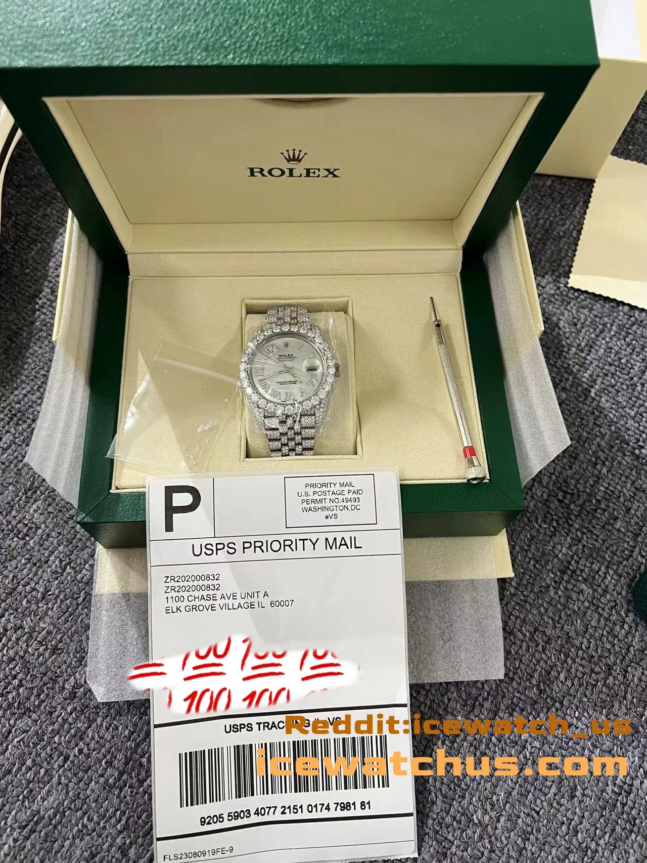 Datejust Pavé Diamond Icedout Watch