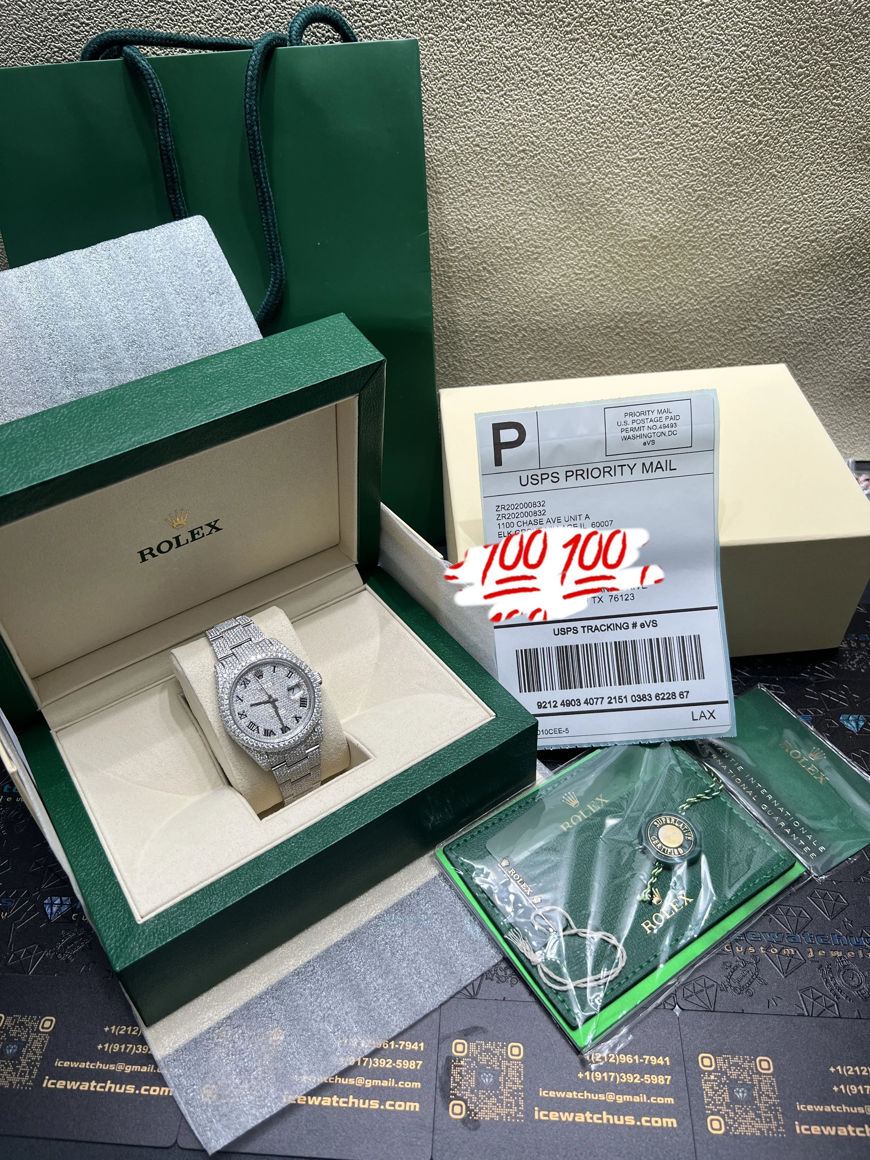 Datejust Pavé Dial Icedout Watch