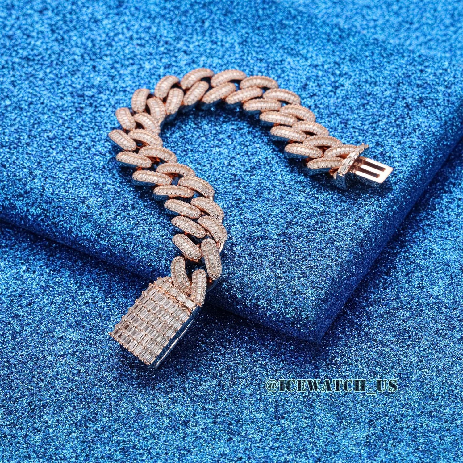 0063 925 Slive Moissanite Bracelets rose gold 14mm 7.25in D810019300 — view 3