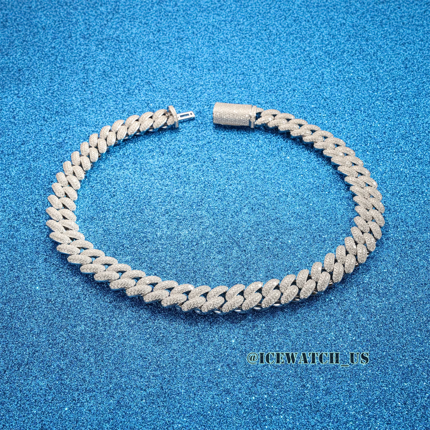 0058 925 Slive Moissanite Cuban Chains white 18mm 21in D1215019295 — view 3