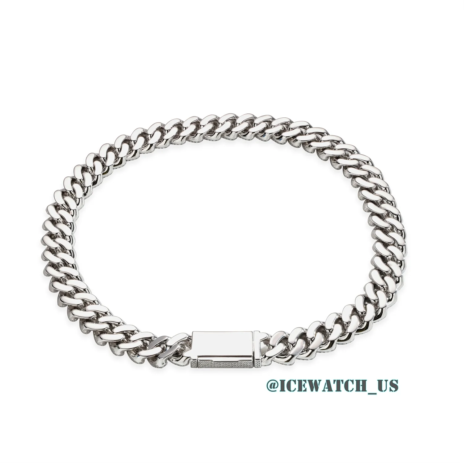 0058 925 Slive Moissanite Cuban Chains white 18mm 21in D1215019295 — view 5