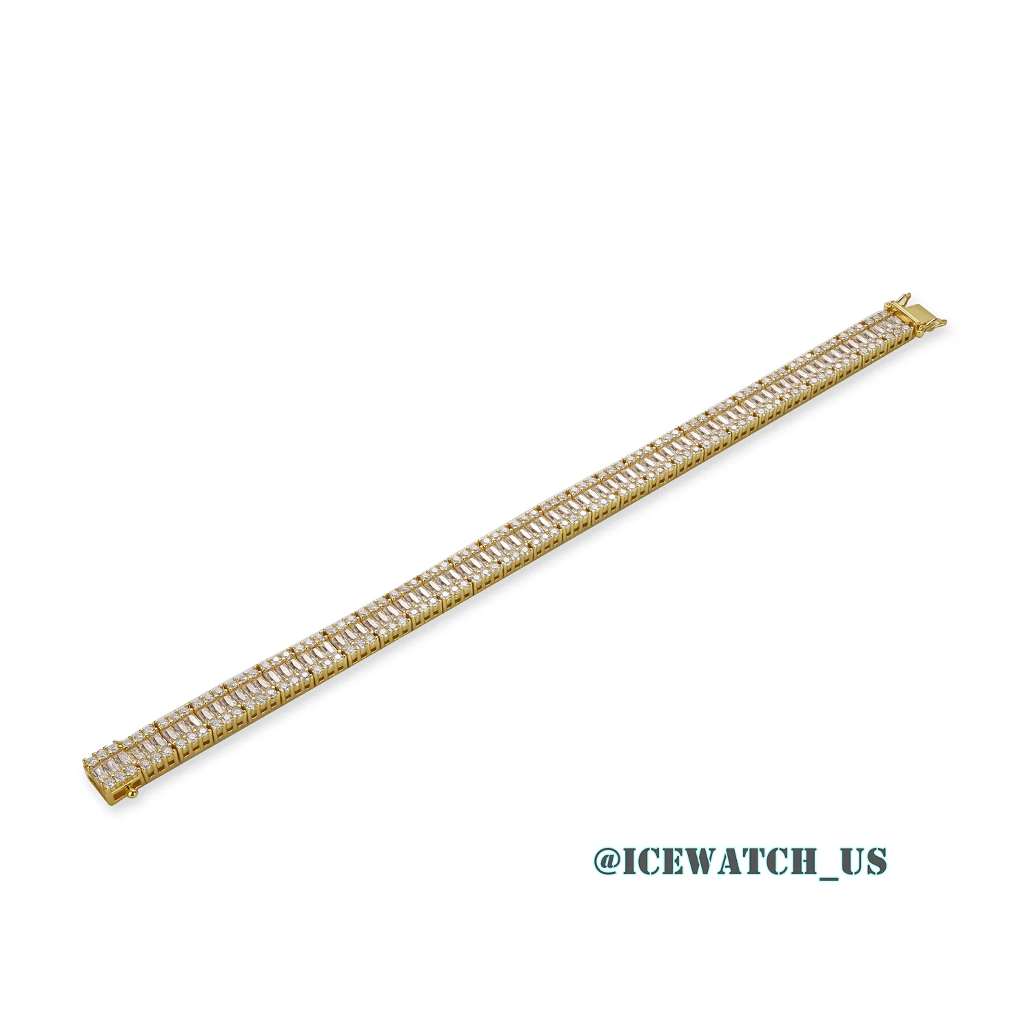 0062 925 Slive Moissanite Bracelets yellow gold 8mm 7.25in D641319299 — view 7