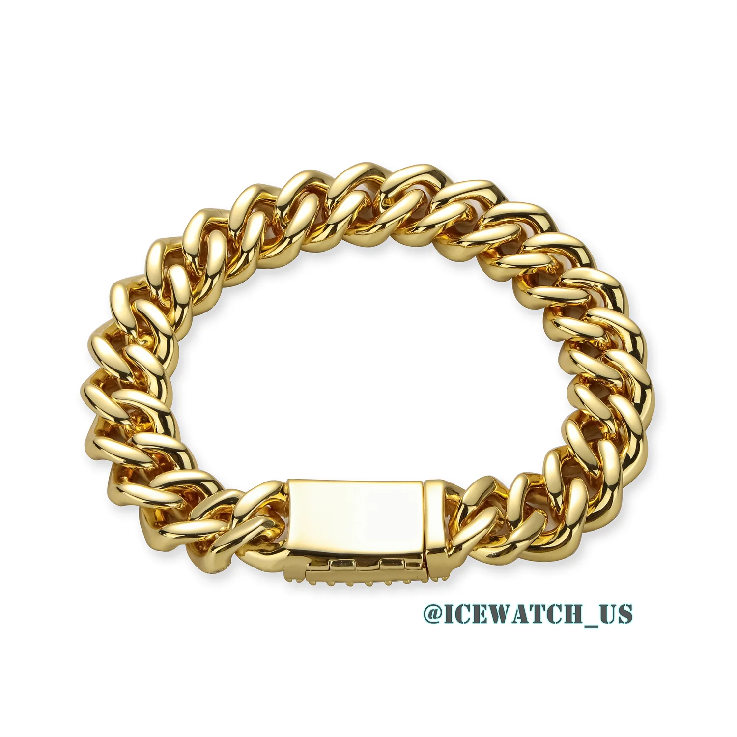 0064 925 Slive Moissanite Bracelets yellow gold 12mm 7.25in D668319301 — view 6