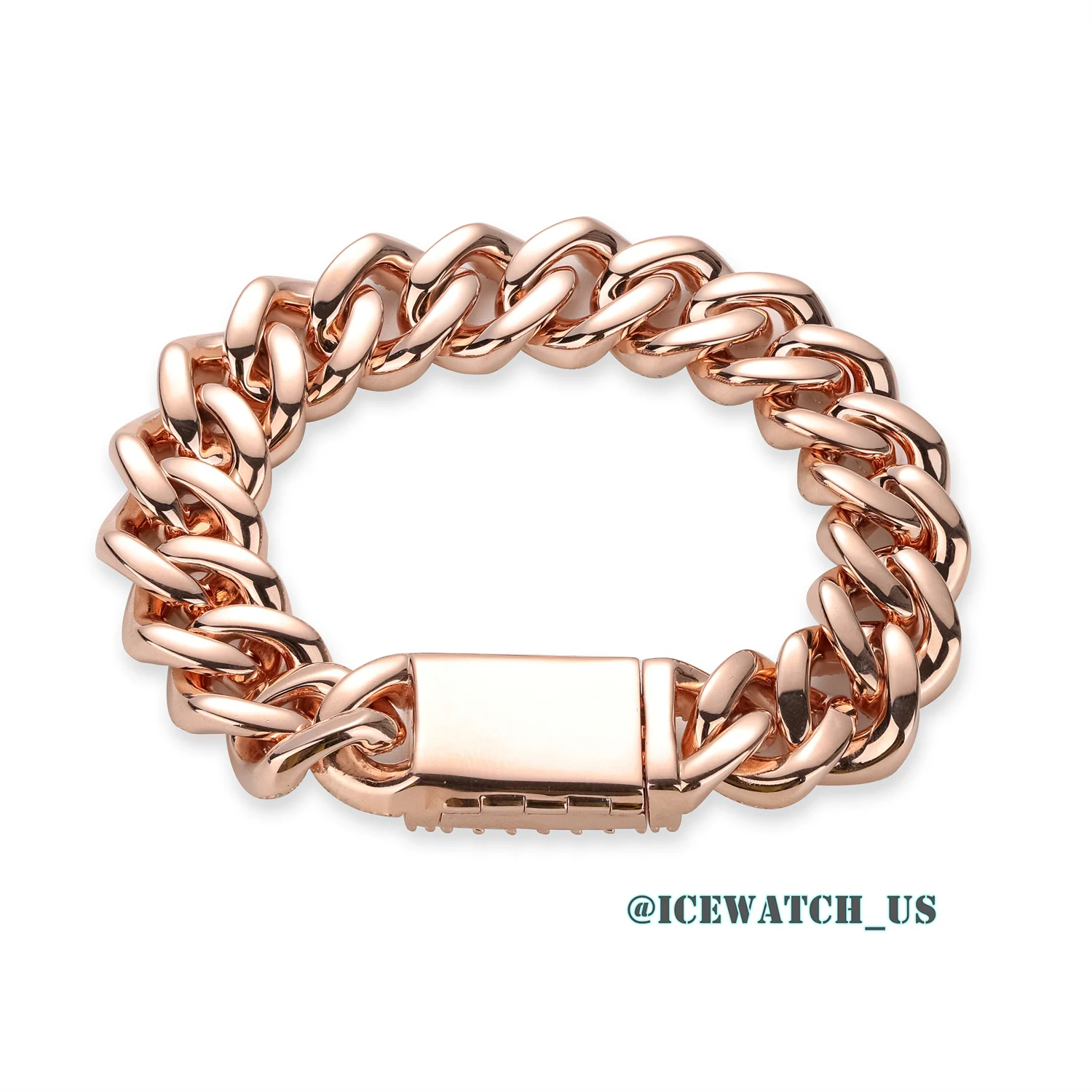0063 925 Slive Moissanite Bracelets rose gold 14mm 7.25in D810019300 — view 5