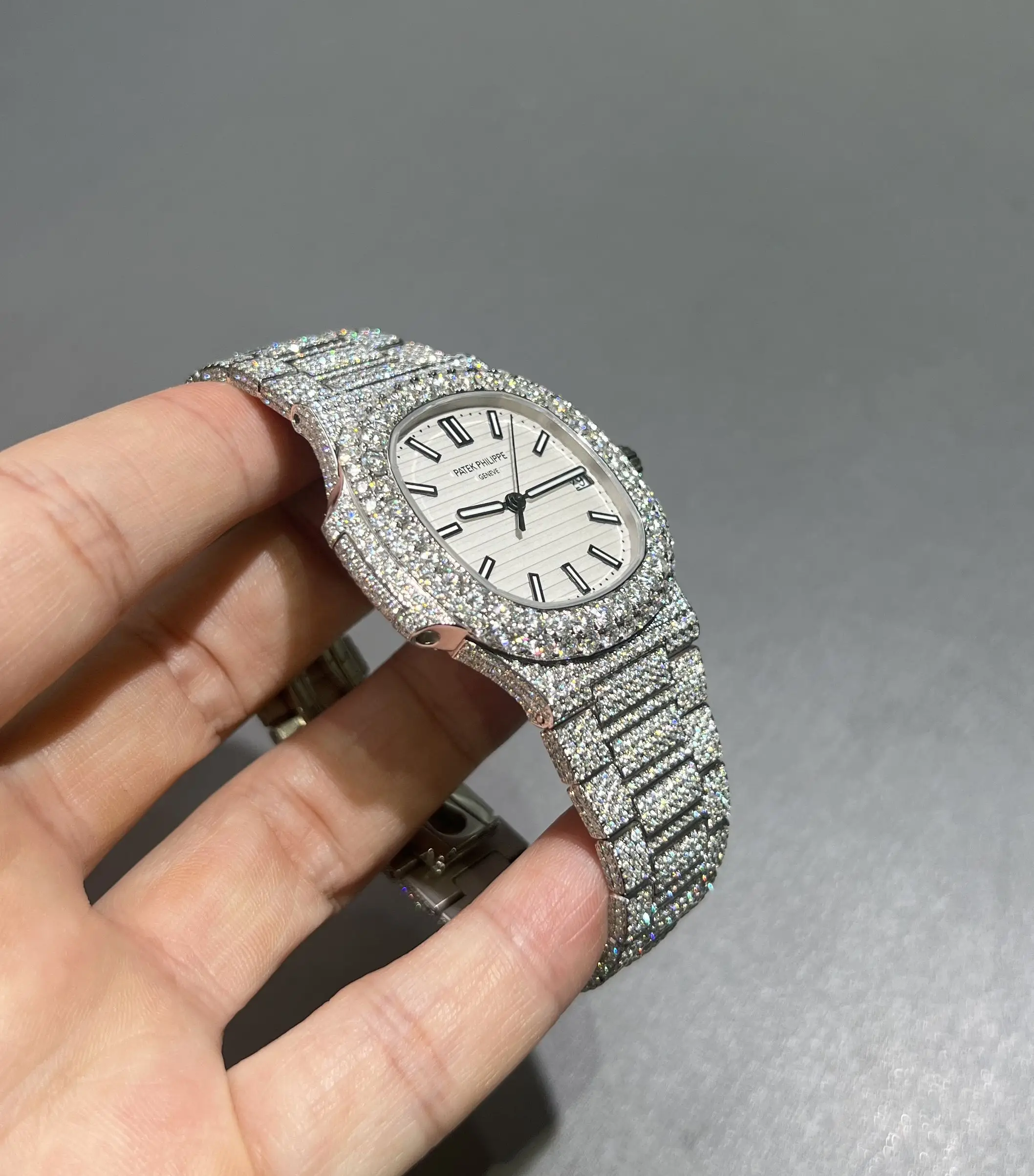Nautilus 5711 Icedout Watch with White Dial D1080019306 — view 3