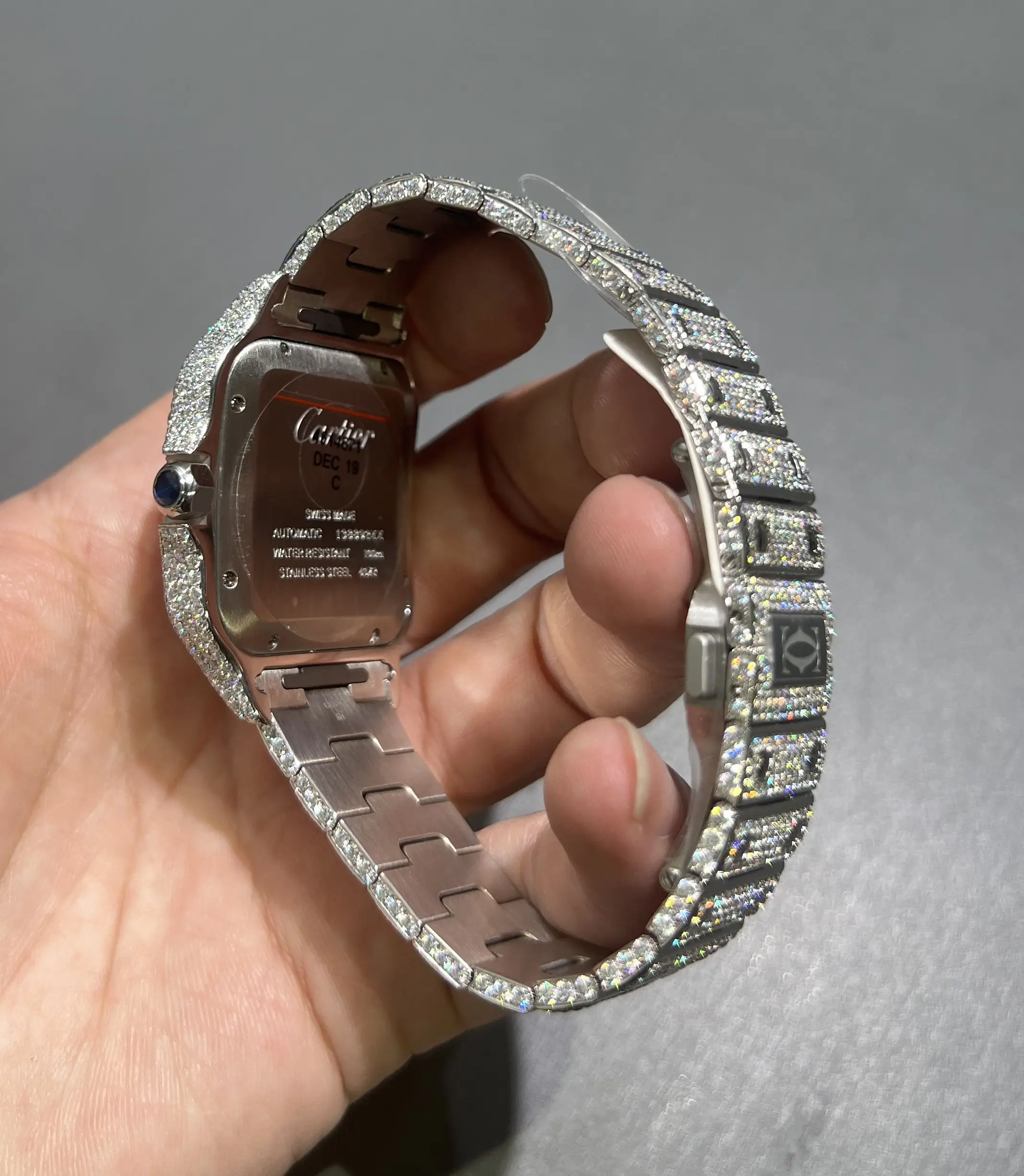 Santos Pavé Diamond Icedout Watch D1147519308 — view 6