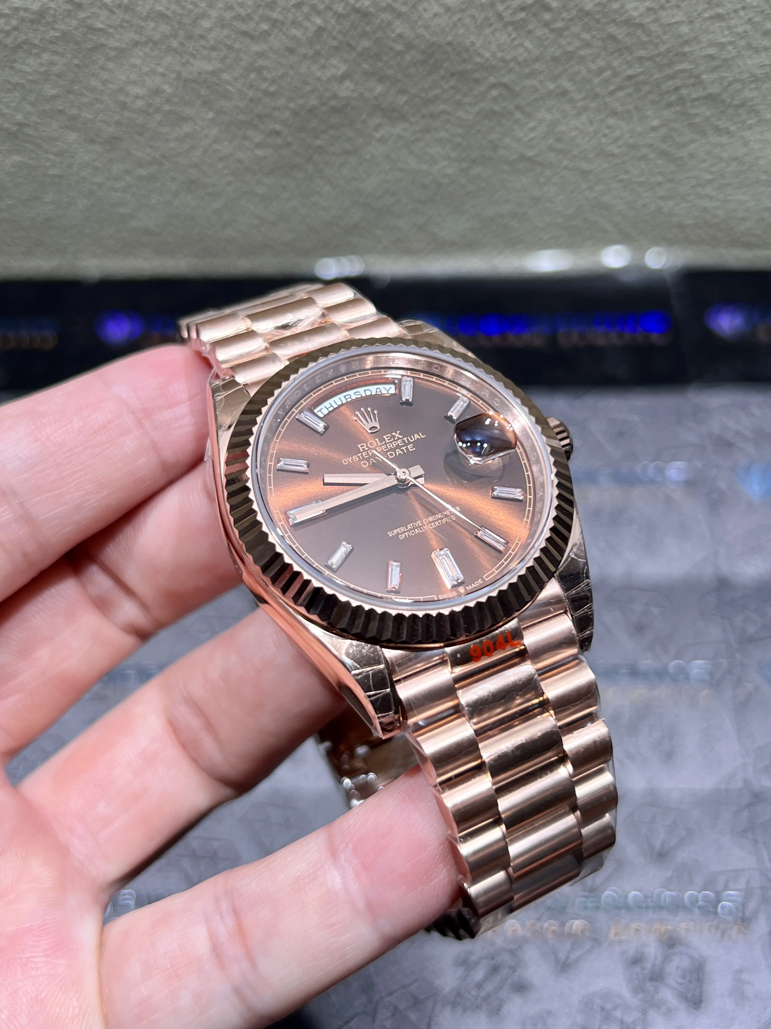 Day-Date 40mm Rose Gold Watch with Brown Dial D417219319 — view 4