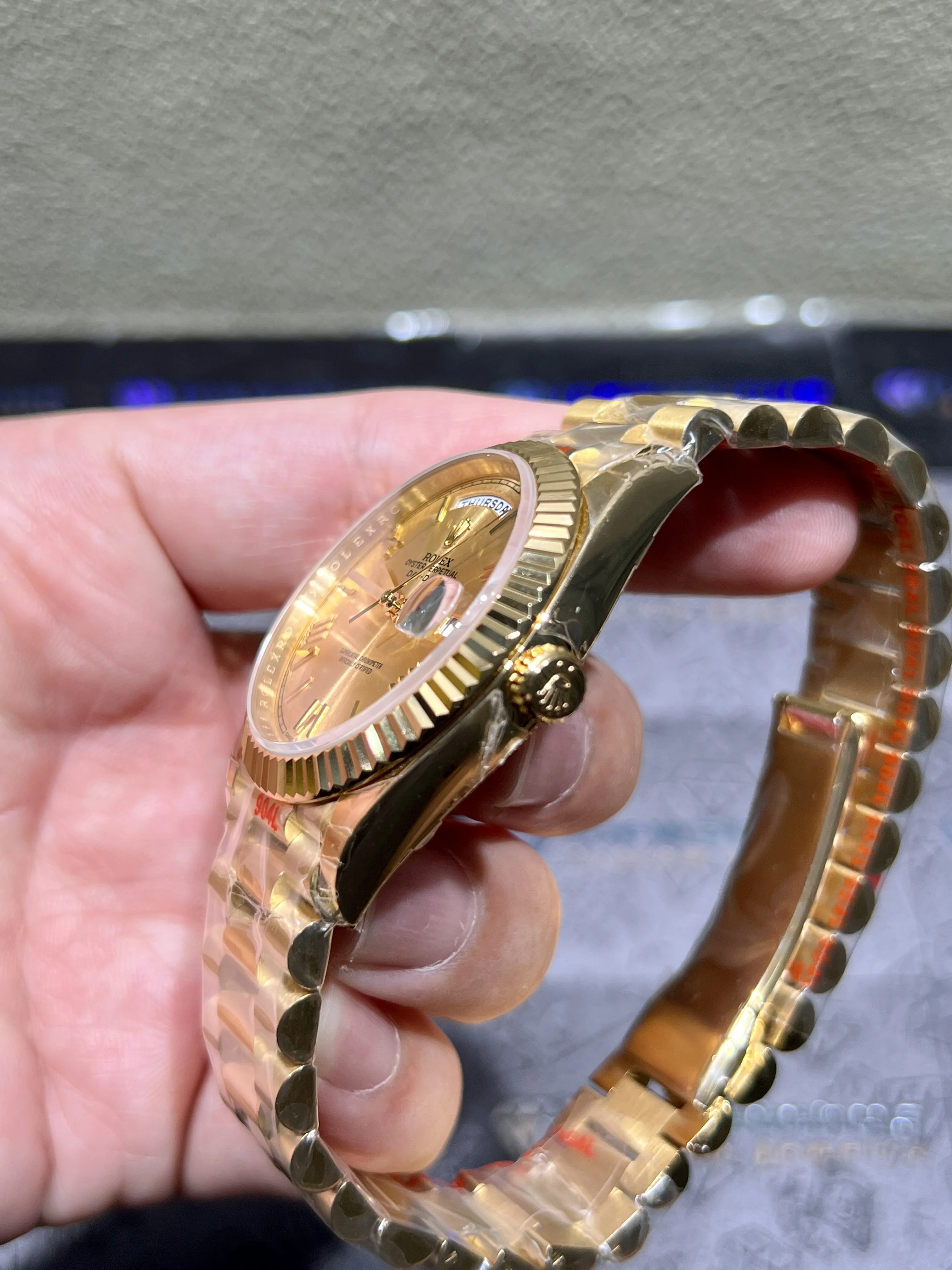 Day-Date 40mm Gold Dial Roman Marker Watch D417219320 — view 6