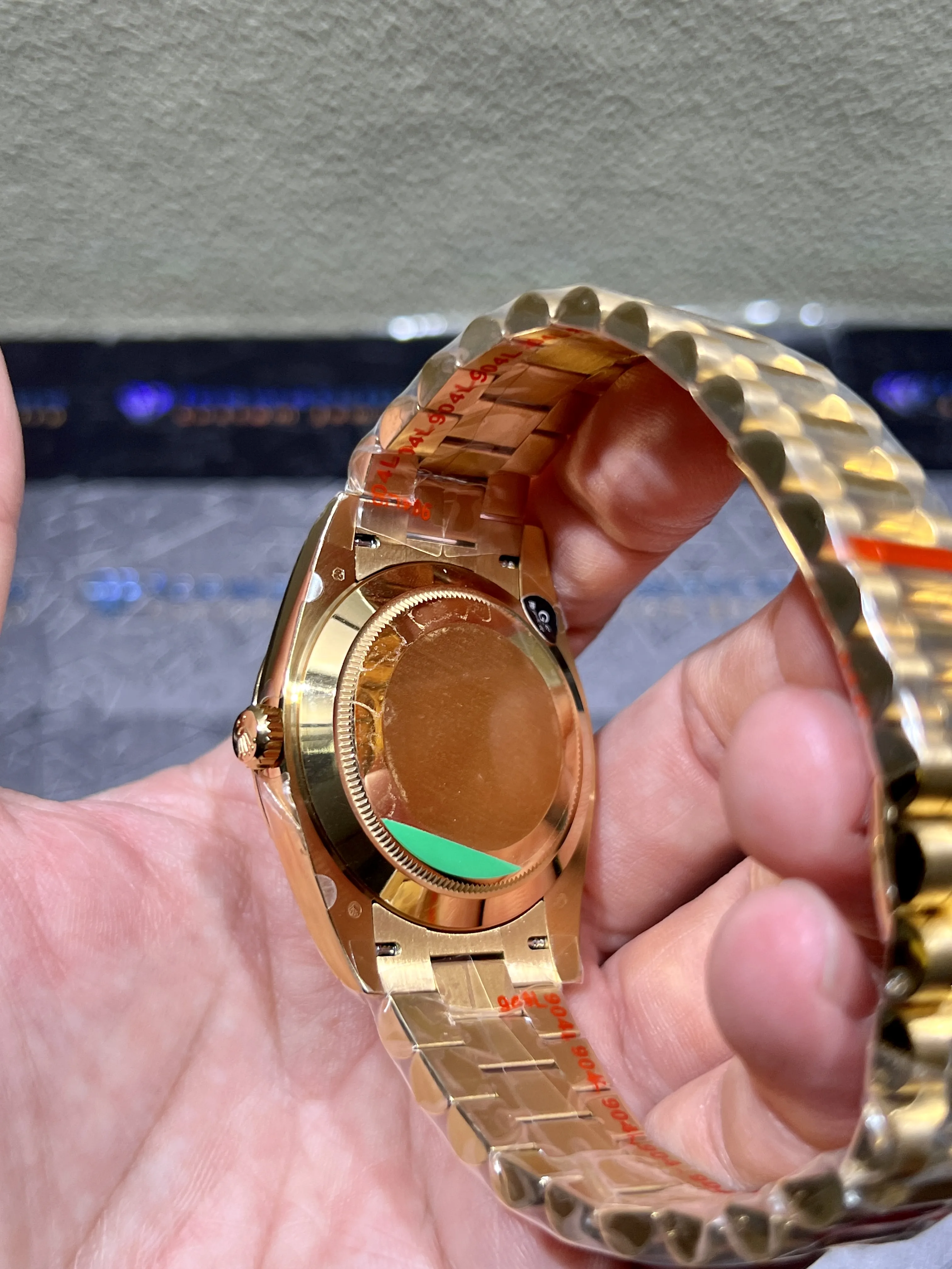 Day-Date 40mm Gold Dial Roman Marker Watch D417219320 — view 8