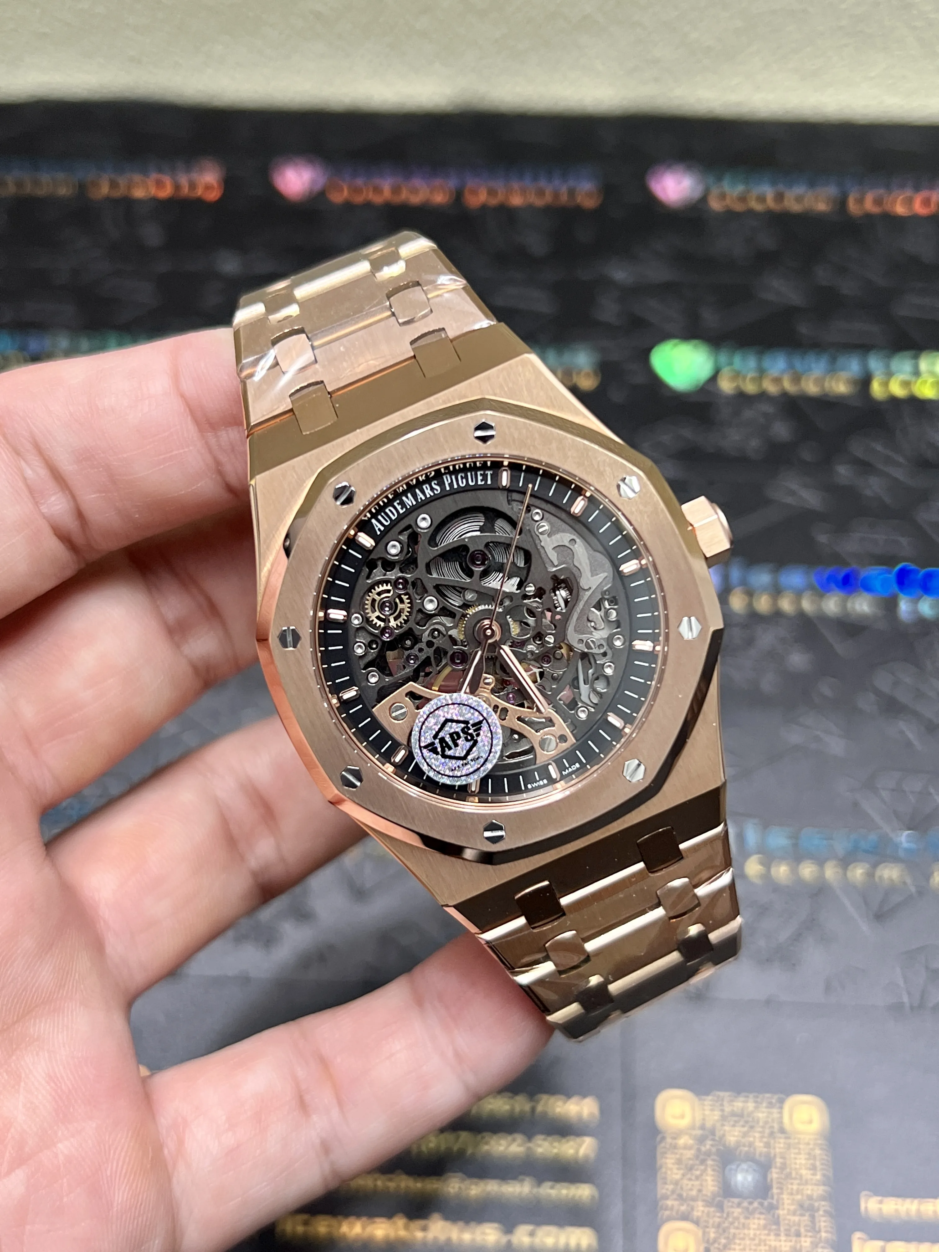 Royal Oak Skeleton Dial Rose Gold Watch D444219325 — view 2