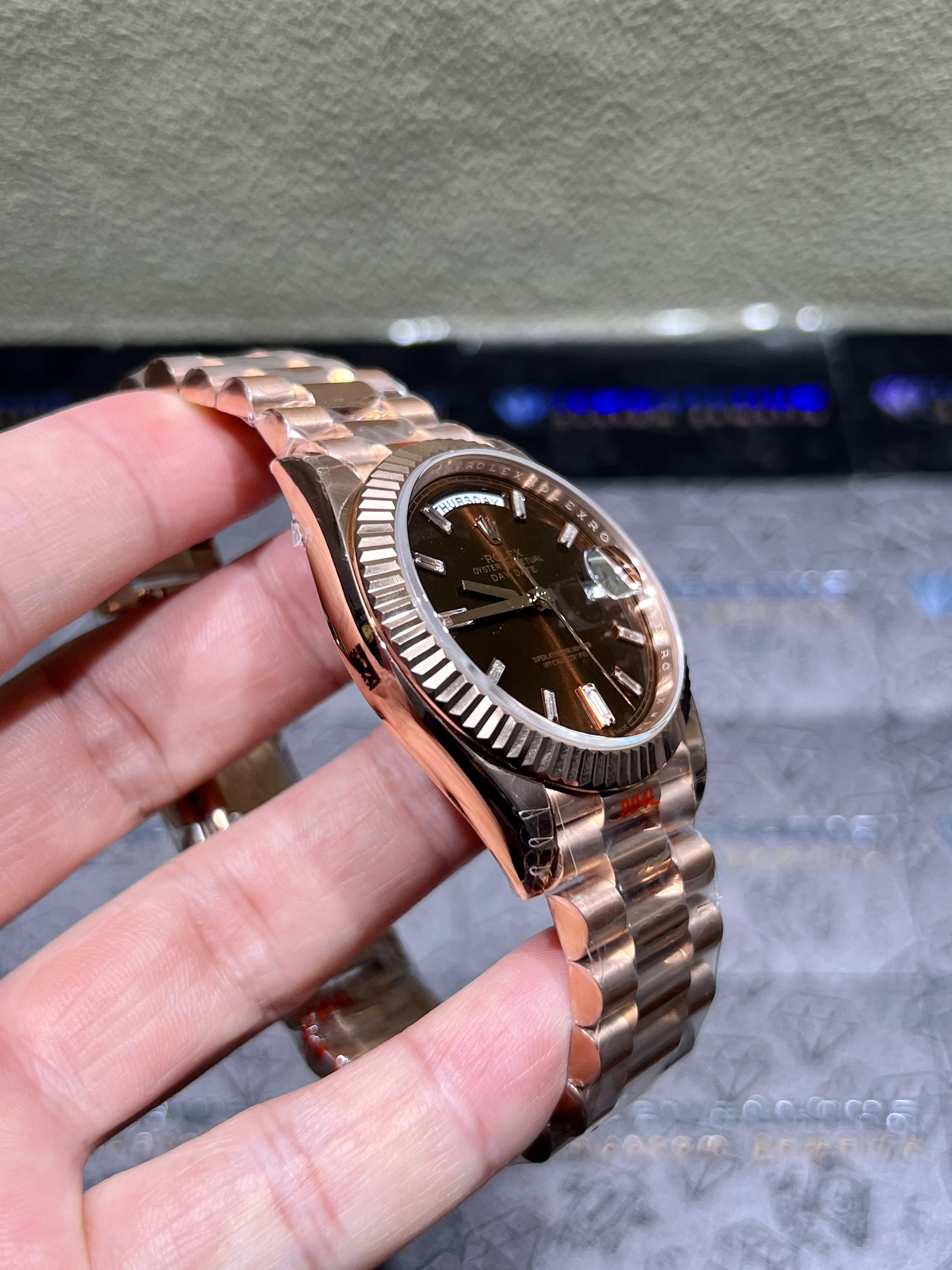 Day-Date 40mm Rose Gold Watch with Brown Dial D417219319 — view 5