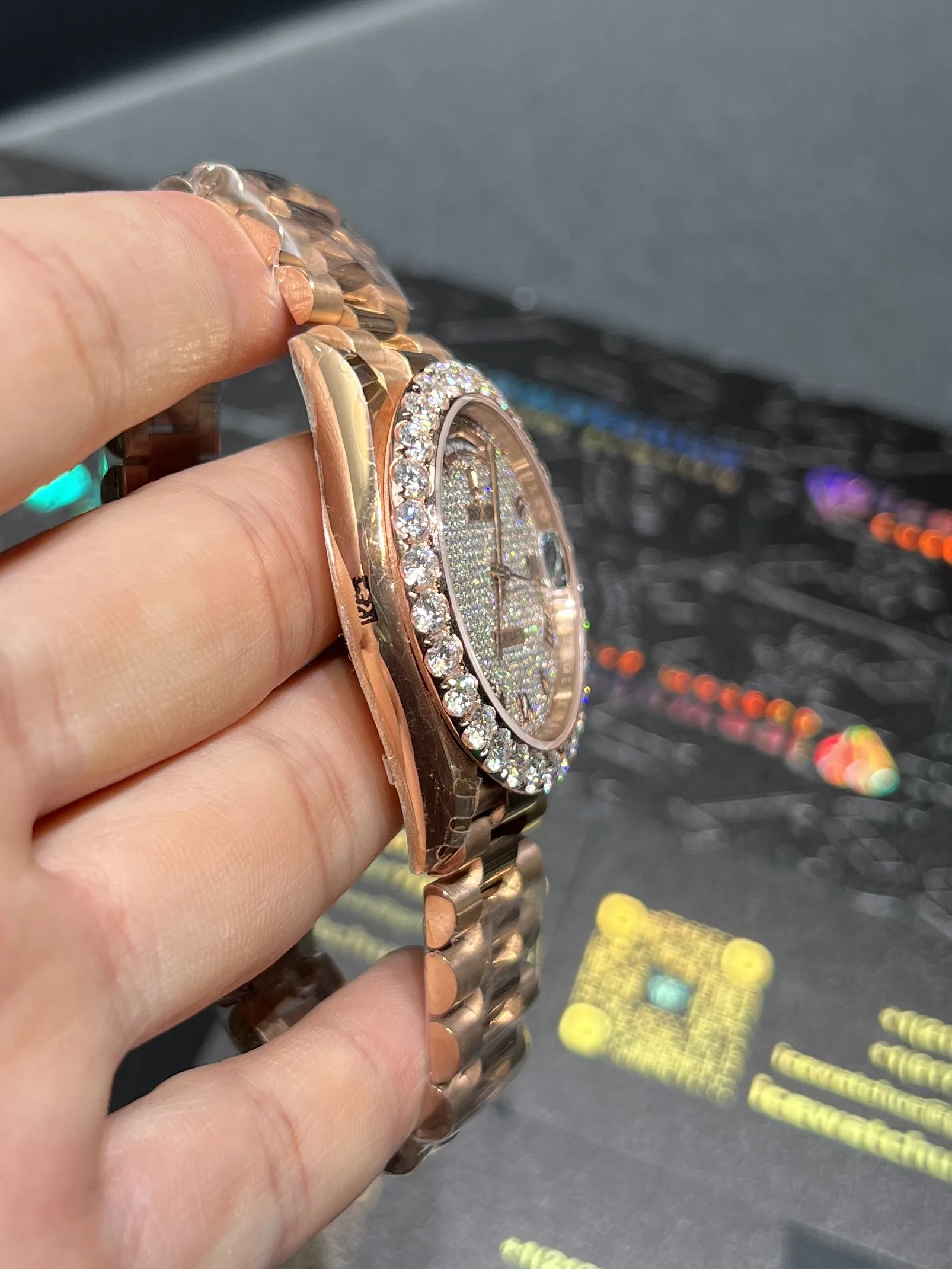 Day-Date 40mm Icedout Watch with Roman Dial D607519333 — view 4