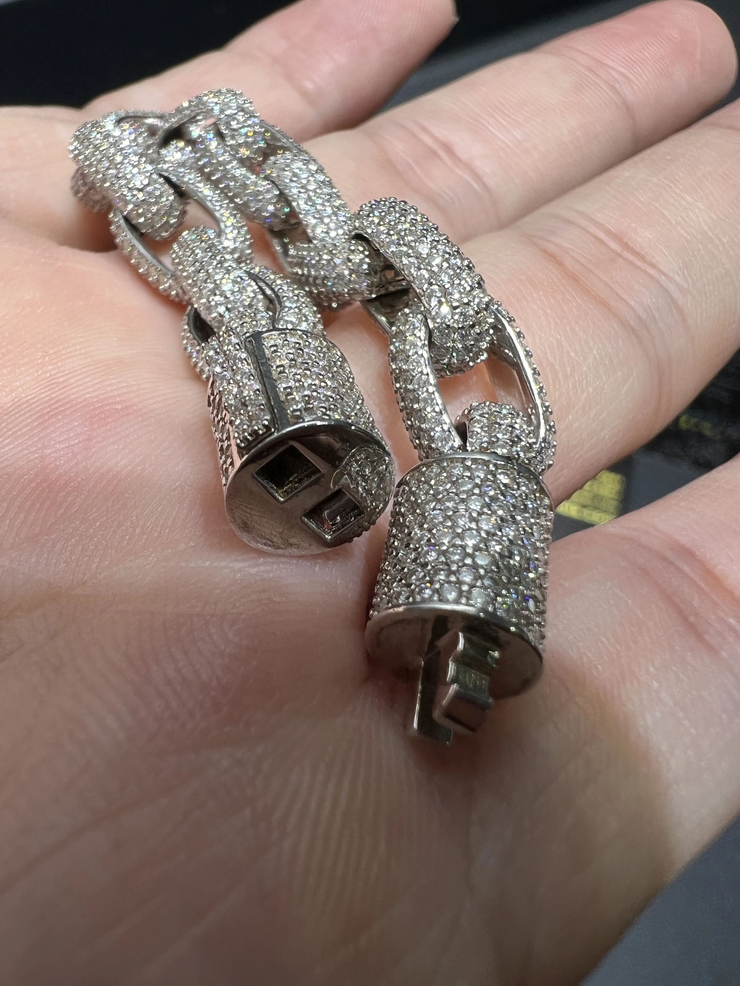 0104 925 Slive Moissanite Bracelets 8mm 7.5in D405019340 — view 4